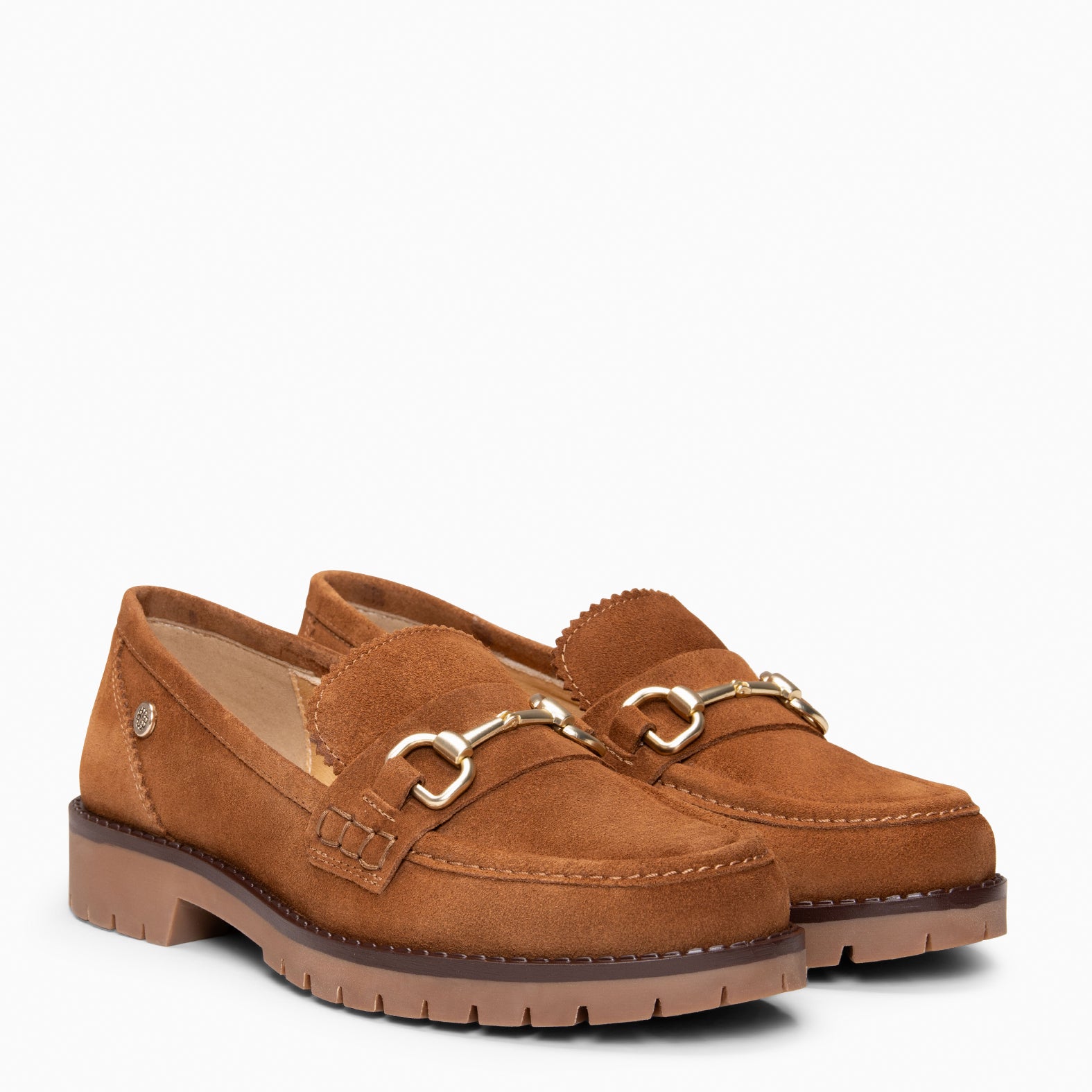 TREVILLA - Mocasín con aplique metálico CAMEL