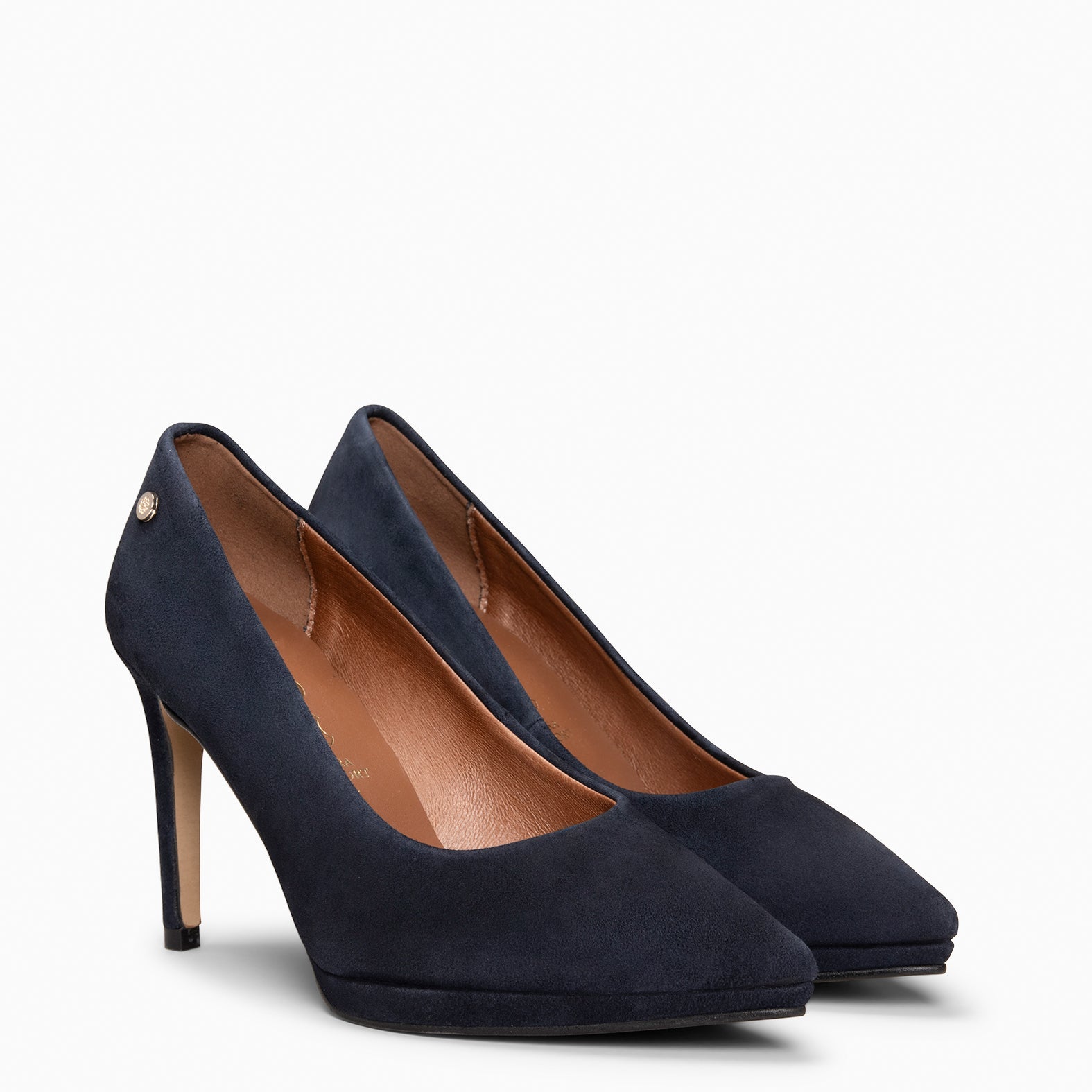 LAUREN – Zapato de tacón alto en piel MARINO