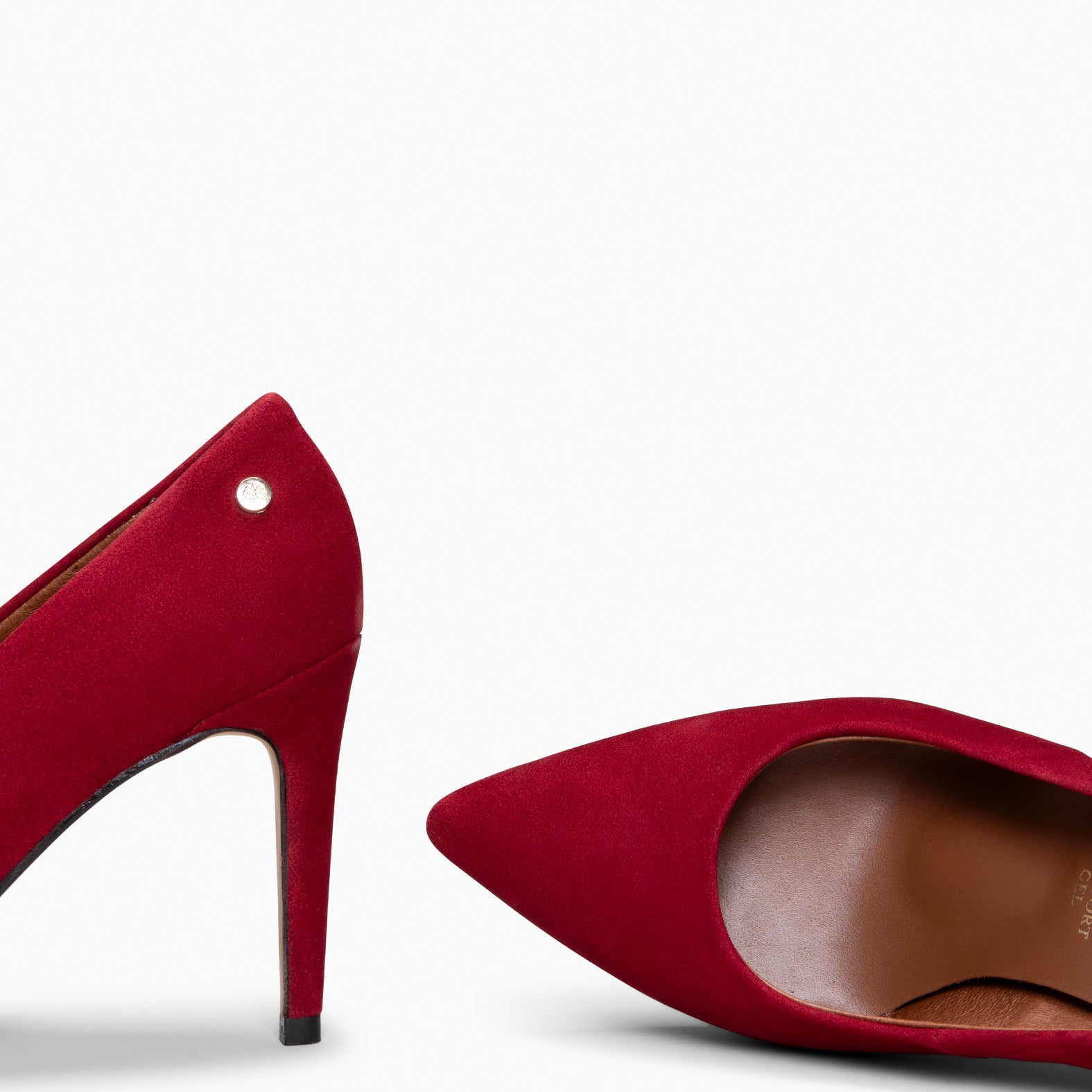 LAUREN – Zapato de tacón alto en piel BURDEOS