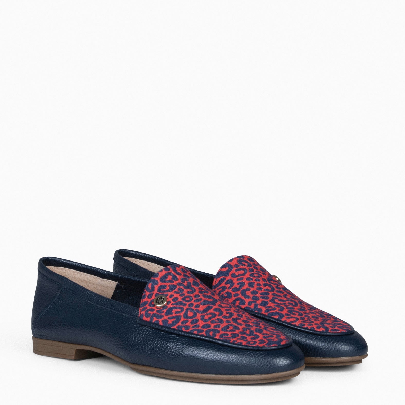 STYLE SAUVAGE - Mocasín tacón bajo MARINO
