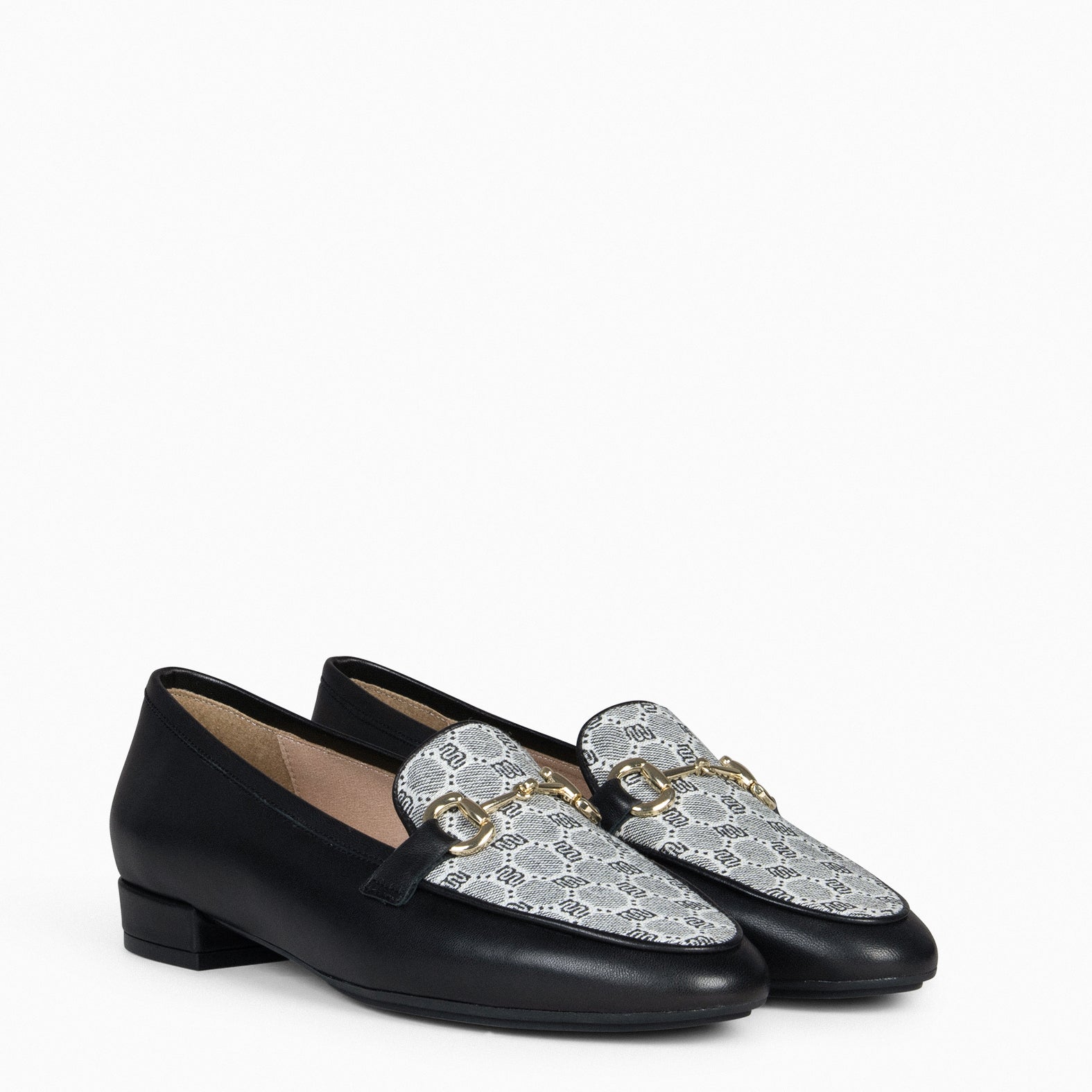 CALYPSO - Mocasines Tacón Ancho NEGRO