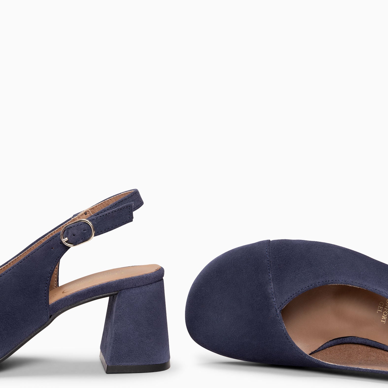 VEGA - Zapato de tacón ancho destalonado MARINO