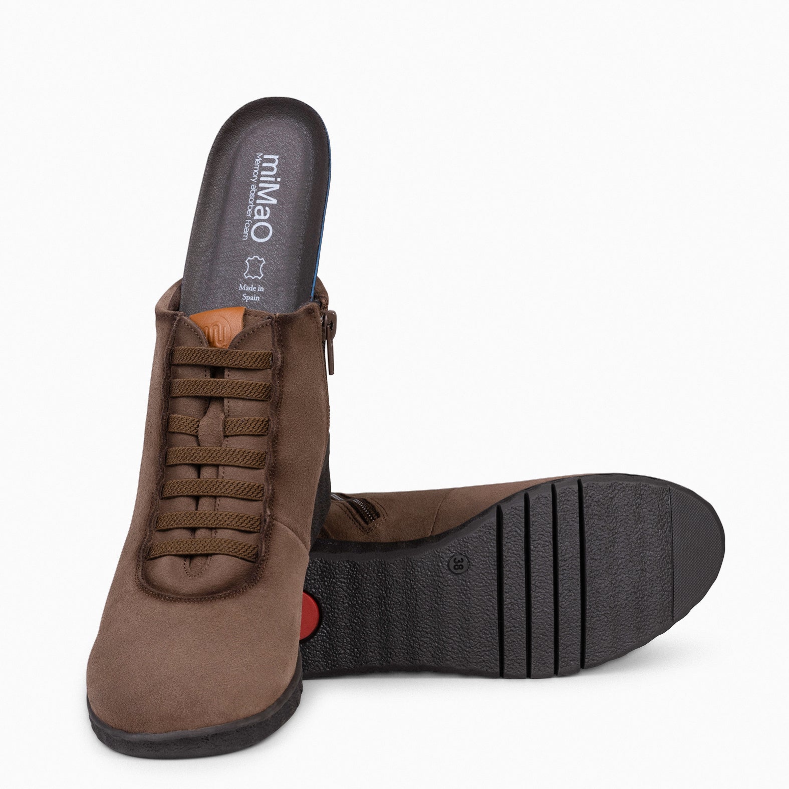 FLEXY - Zapatillas TAUPE abotinadas