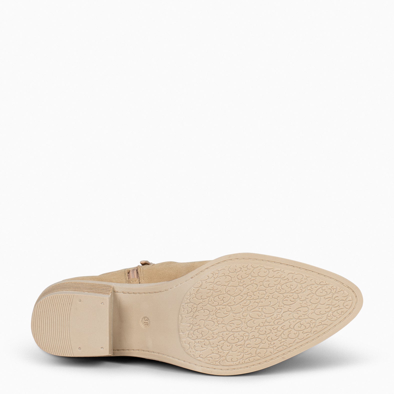 HOUSTON – Botines cowboy con tacón BEIGE