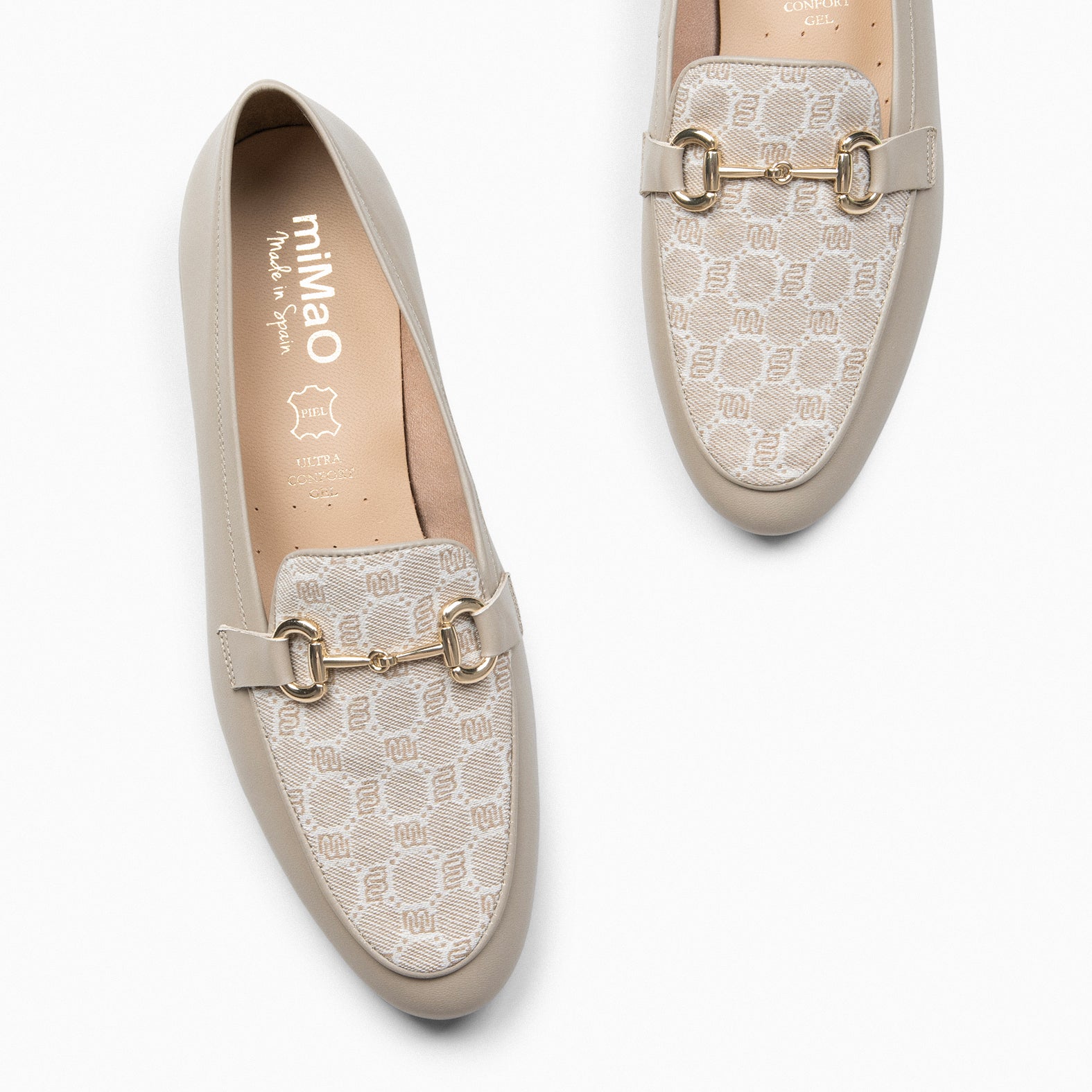 CALYPSO - Mocasines Tacón Ancho TAUPE
