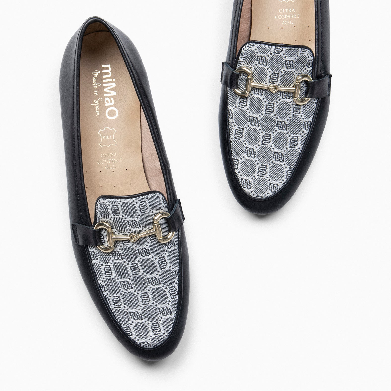 CALYPSO - Mocasines Tacón Ancho NEGRO