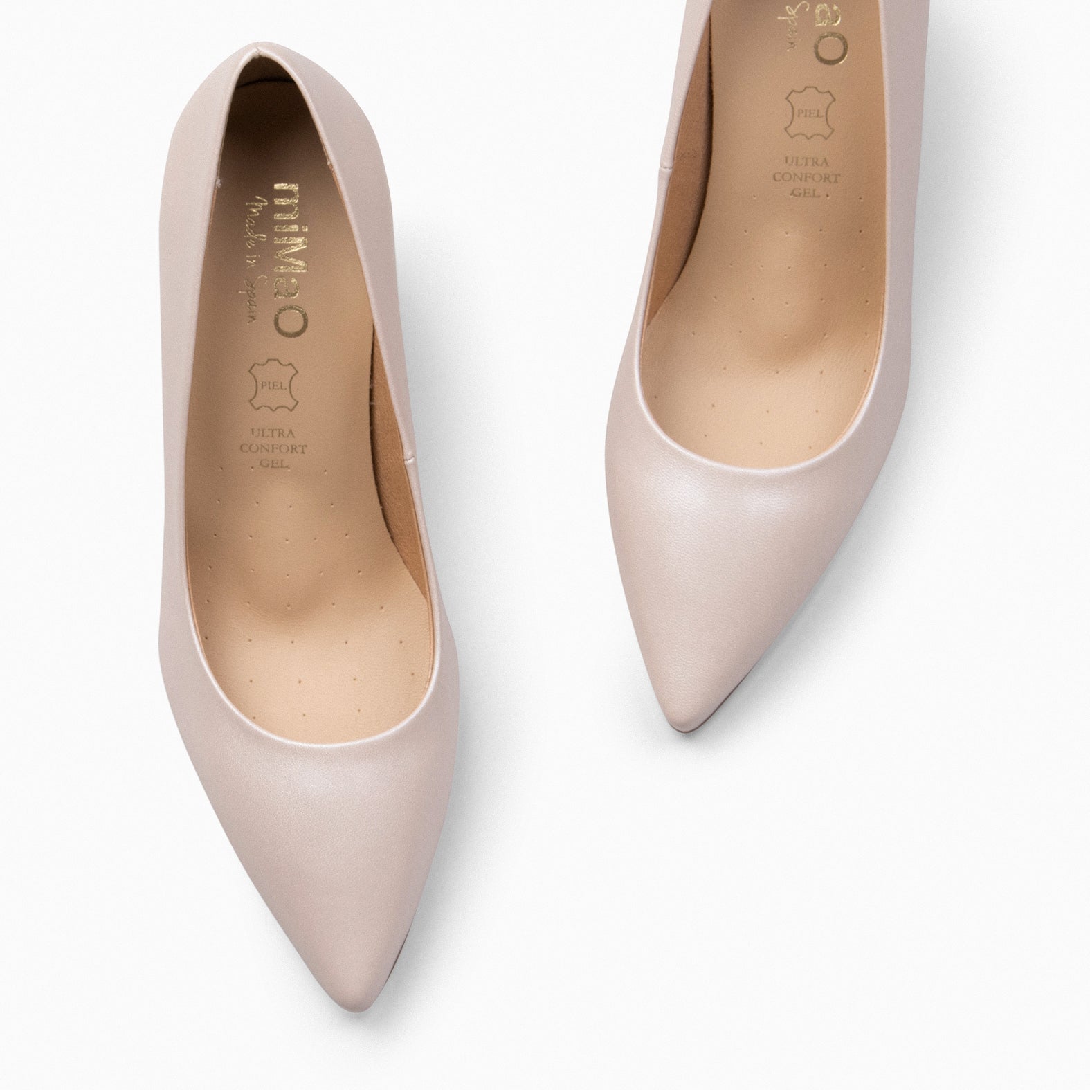 STILETTO SALÓN - Zapatos de tacón de aguja NUDE NACARADO