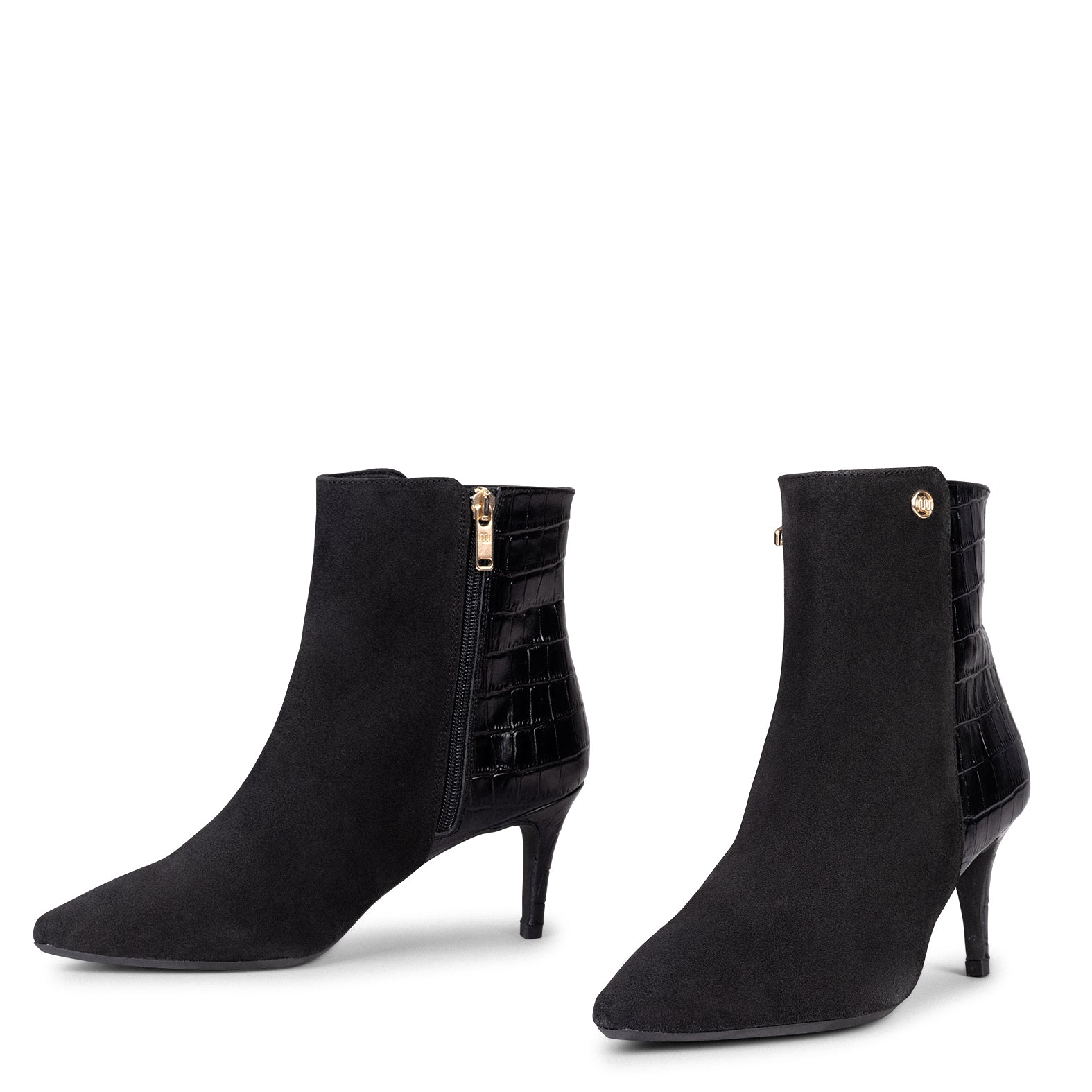 NIGHT COCO – Botines elegantes de tacón fino NEGRO