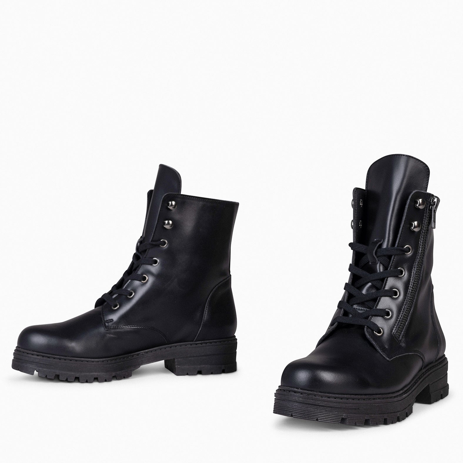 MILITAR – Botas militares de mujer NEGRO