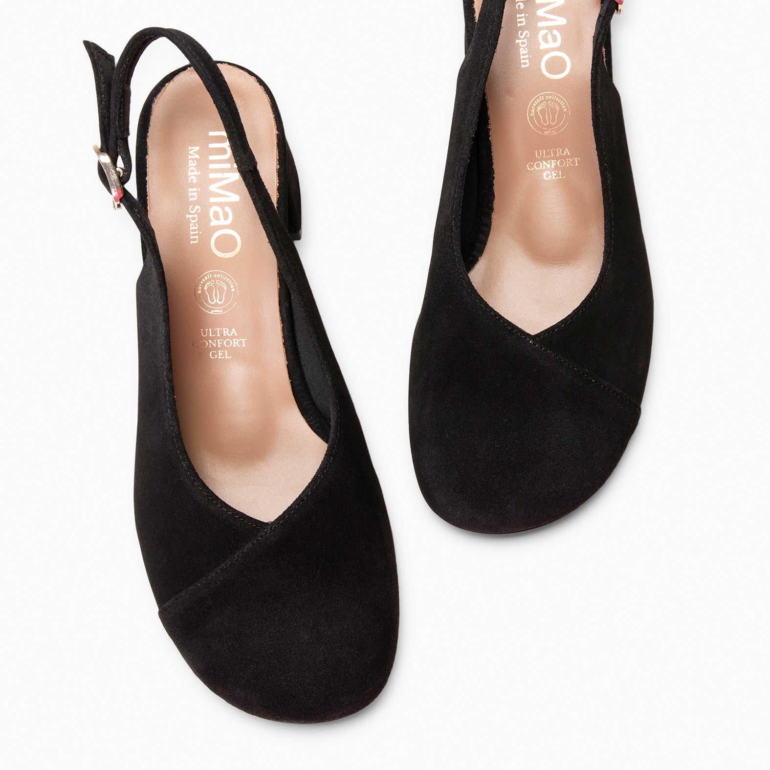 VEGA - Zapato de tacón ancho destalonado NEGRO