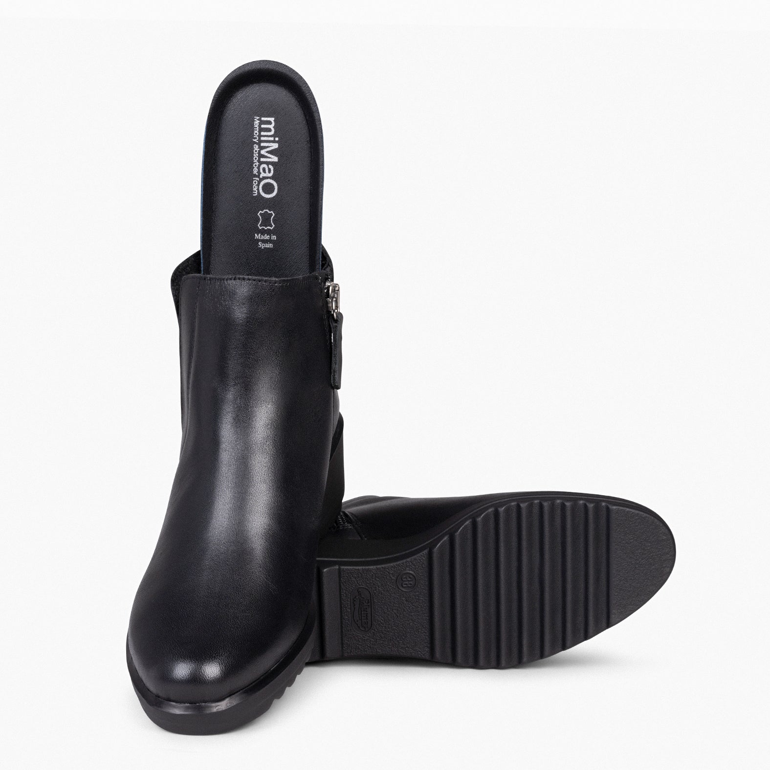 CARLI - Botines cuña mujer NEGRO
