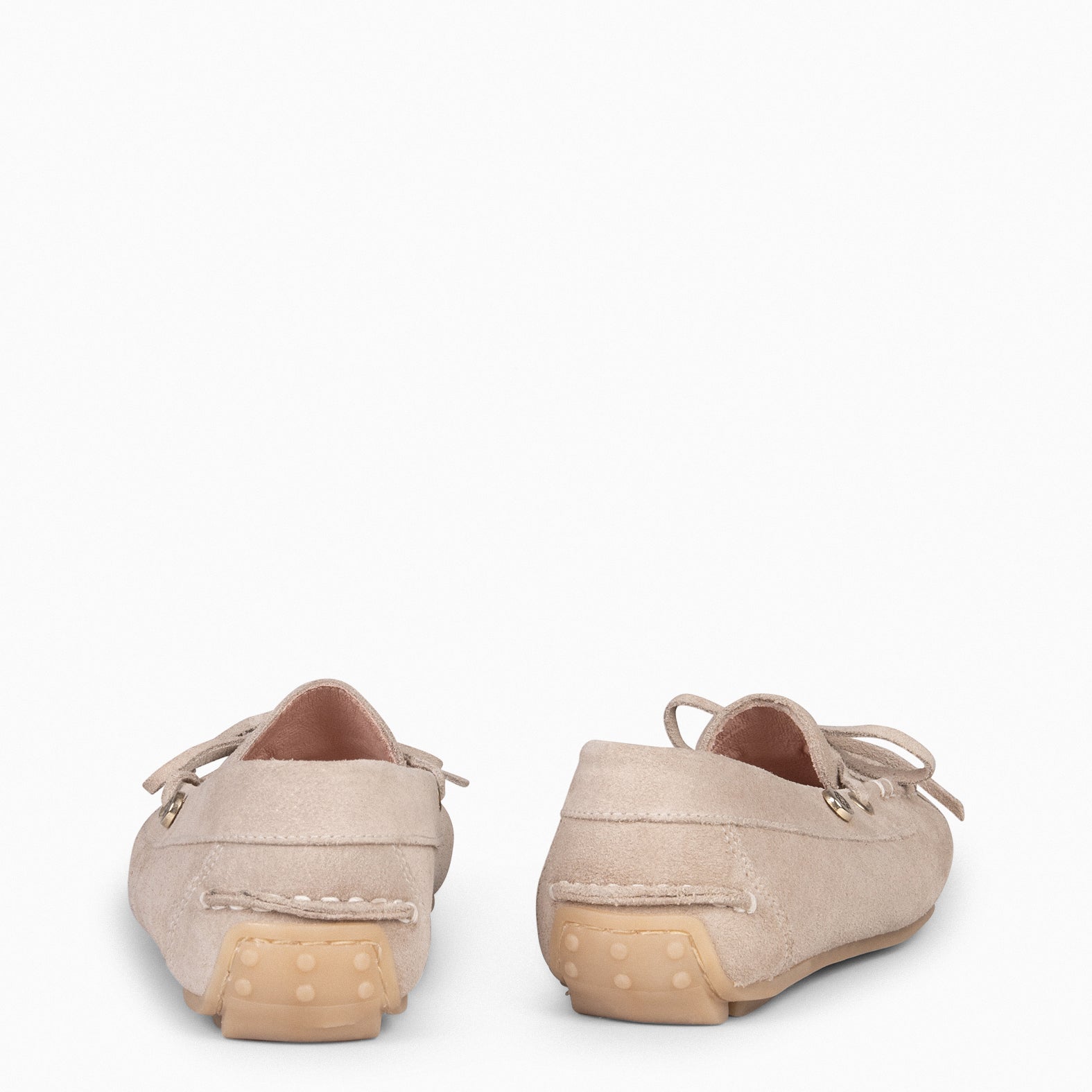LAZO - Mocasines planos de mujer con plantilla extraíble BEIGE