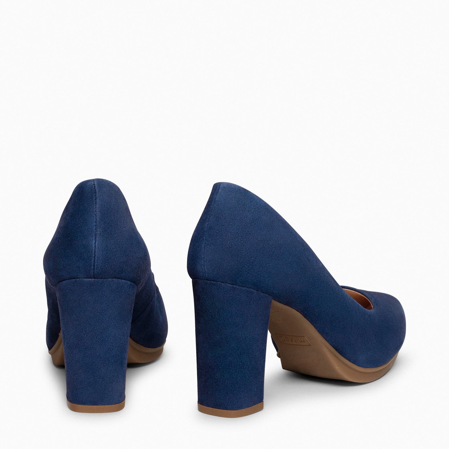 URBAN - Zapatos de tacón alto de ante MARINO