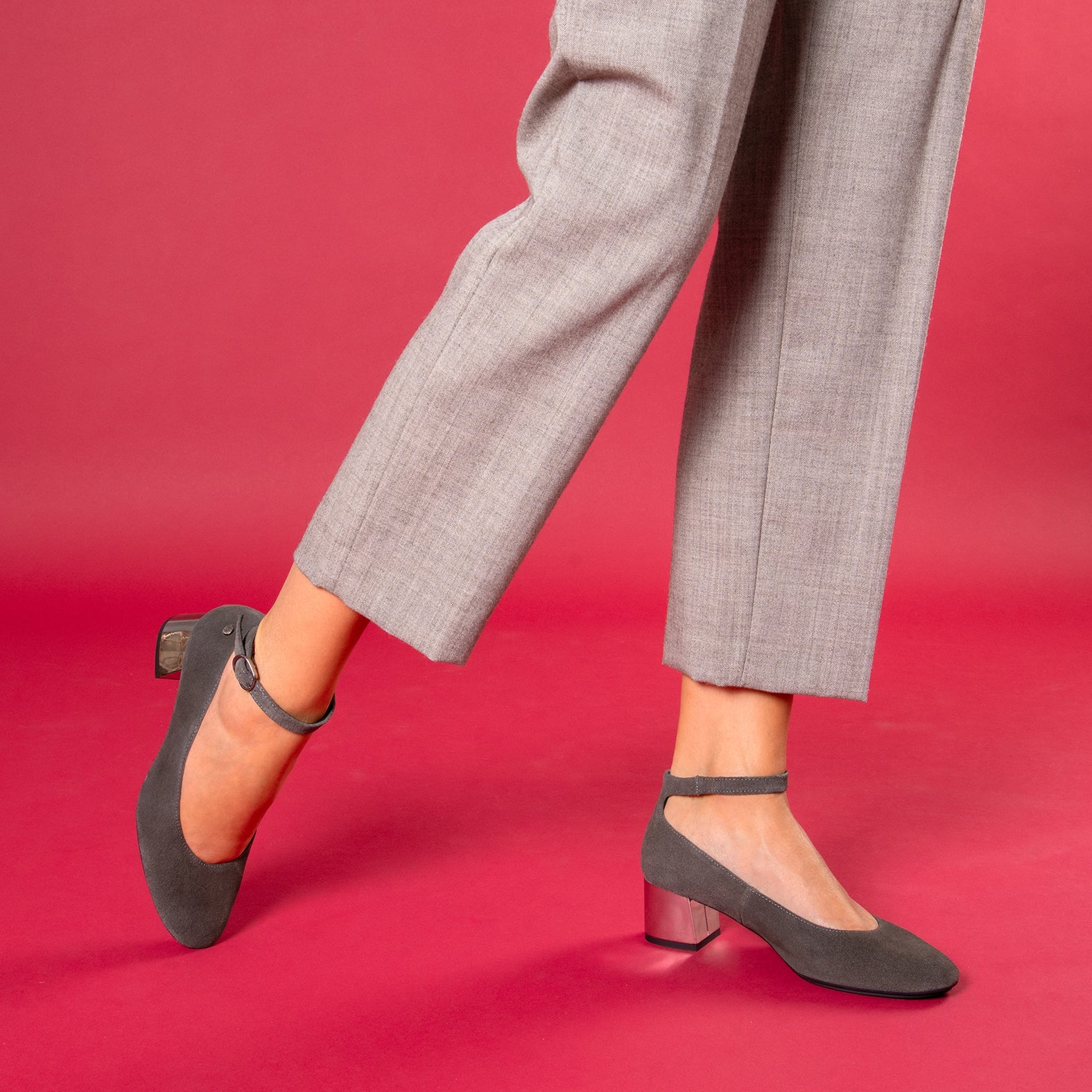 URBAN STAR - Zapato de tacón medio GRIS