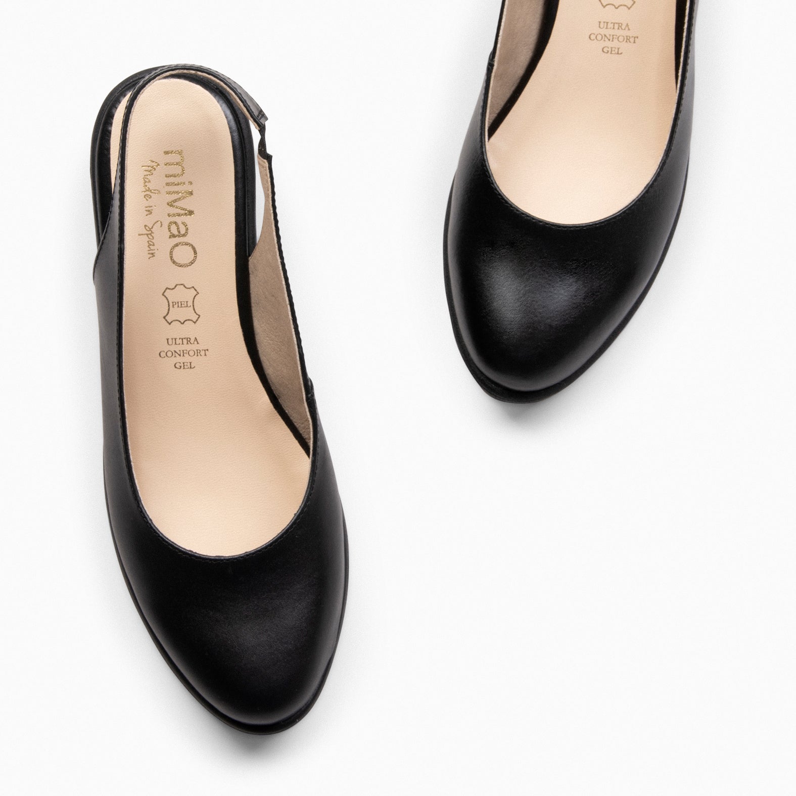 CLARISSE - Zapato de cuña destalonado NEGRO