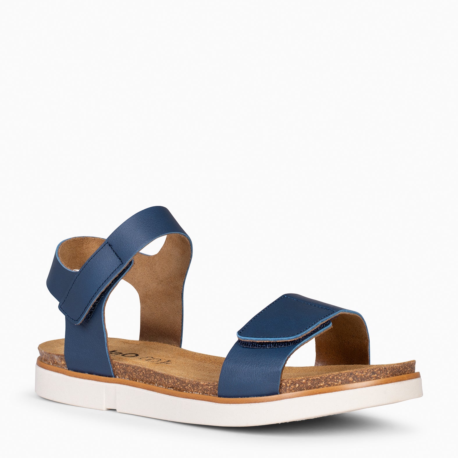 ARALIA - Sandalias planas con tiras de velcro MARINO