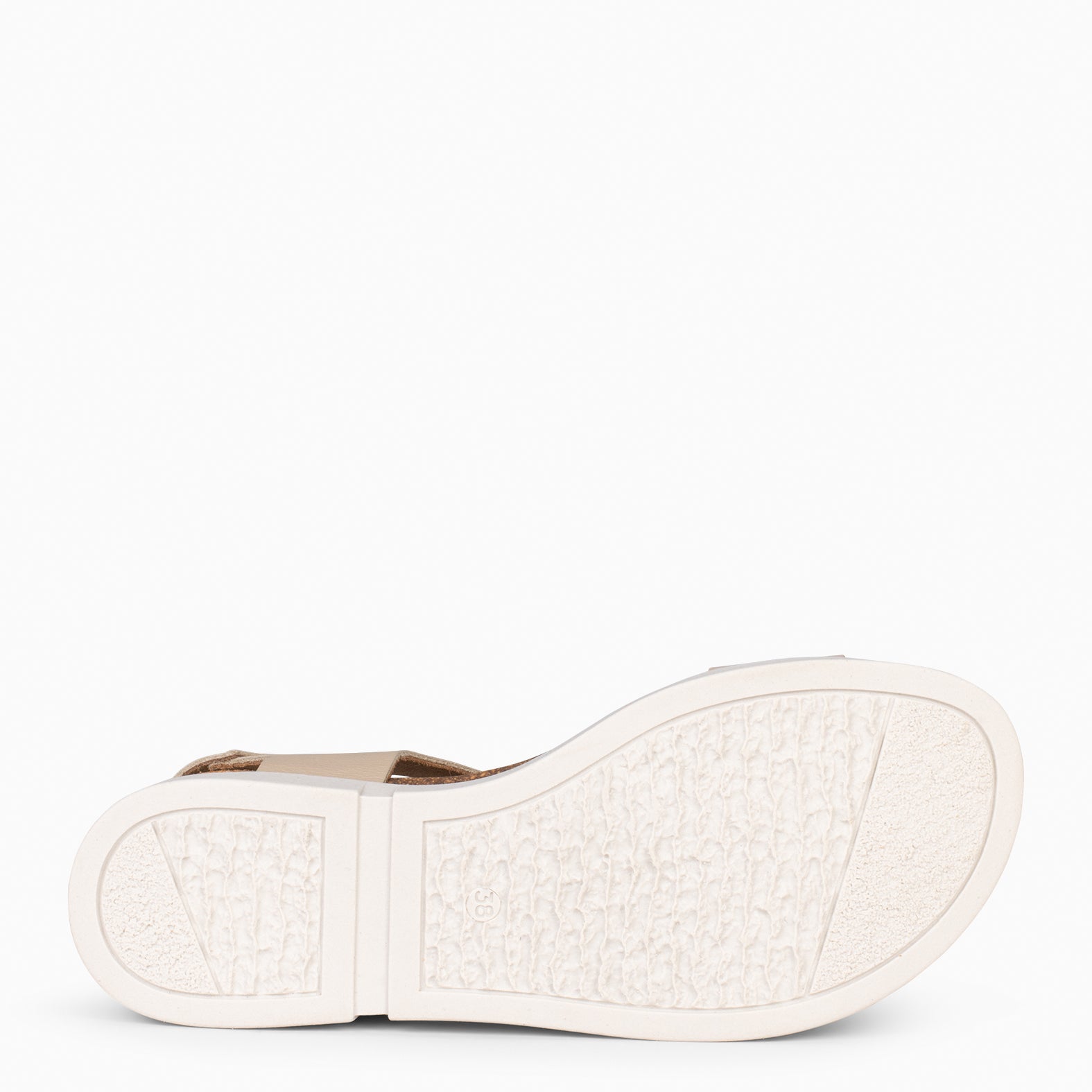 ARALIA - Sandalias planas con tiras de velcro TAUPE