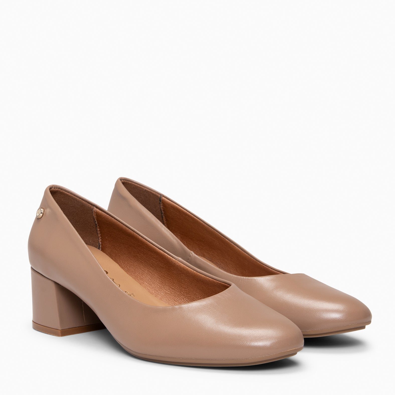 URBAN REDONDO SALÓN - Zapatos de tacón bajo de napa en BEIGE