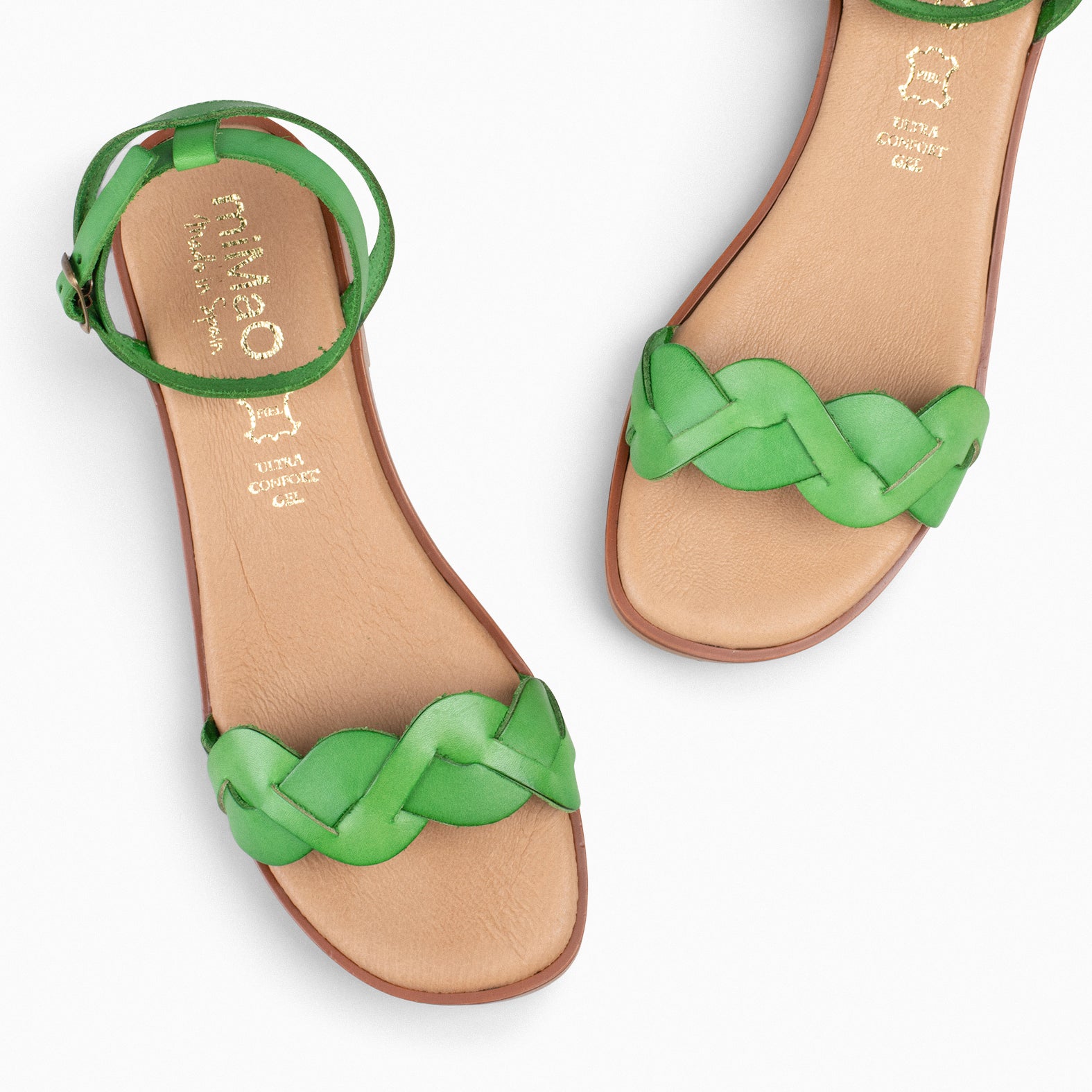 ARECA - Sandalias planas mujer VERDE