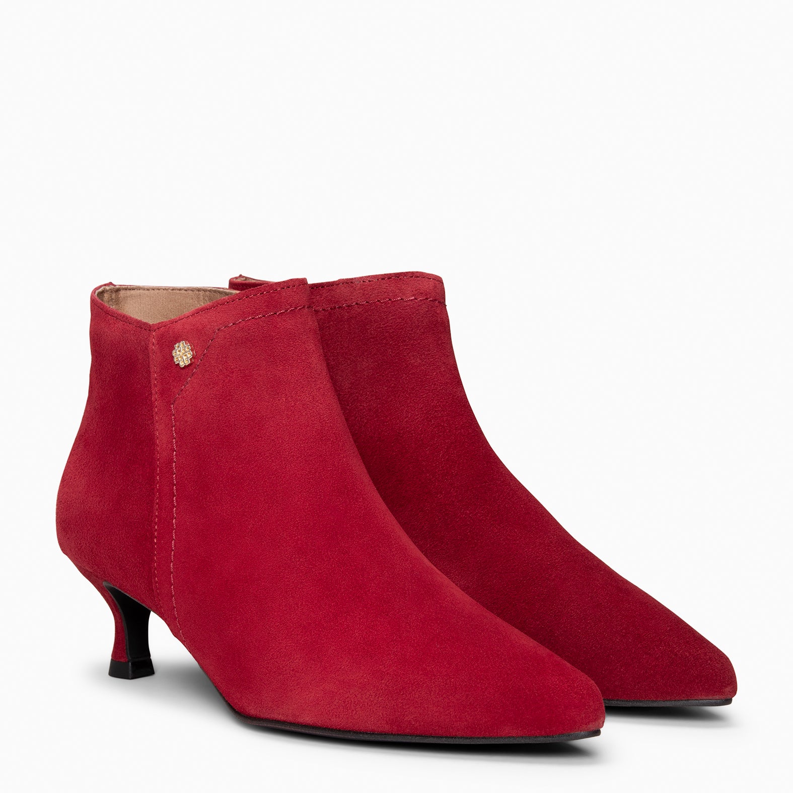 LORD – Botines tacón bajo ROJO