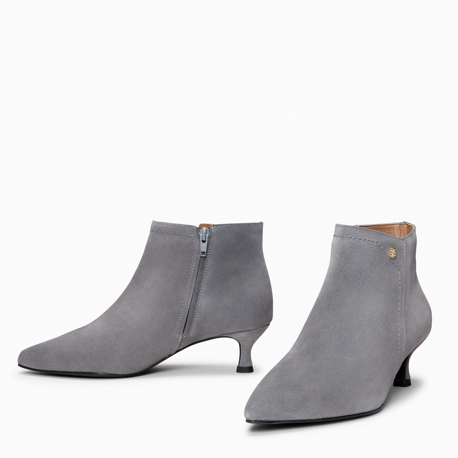 LORD – Botines tacón bajo GRIS
