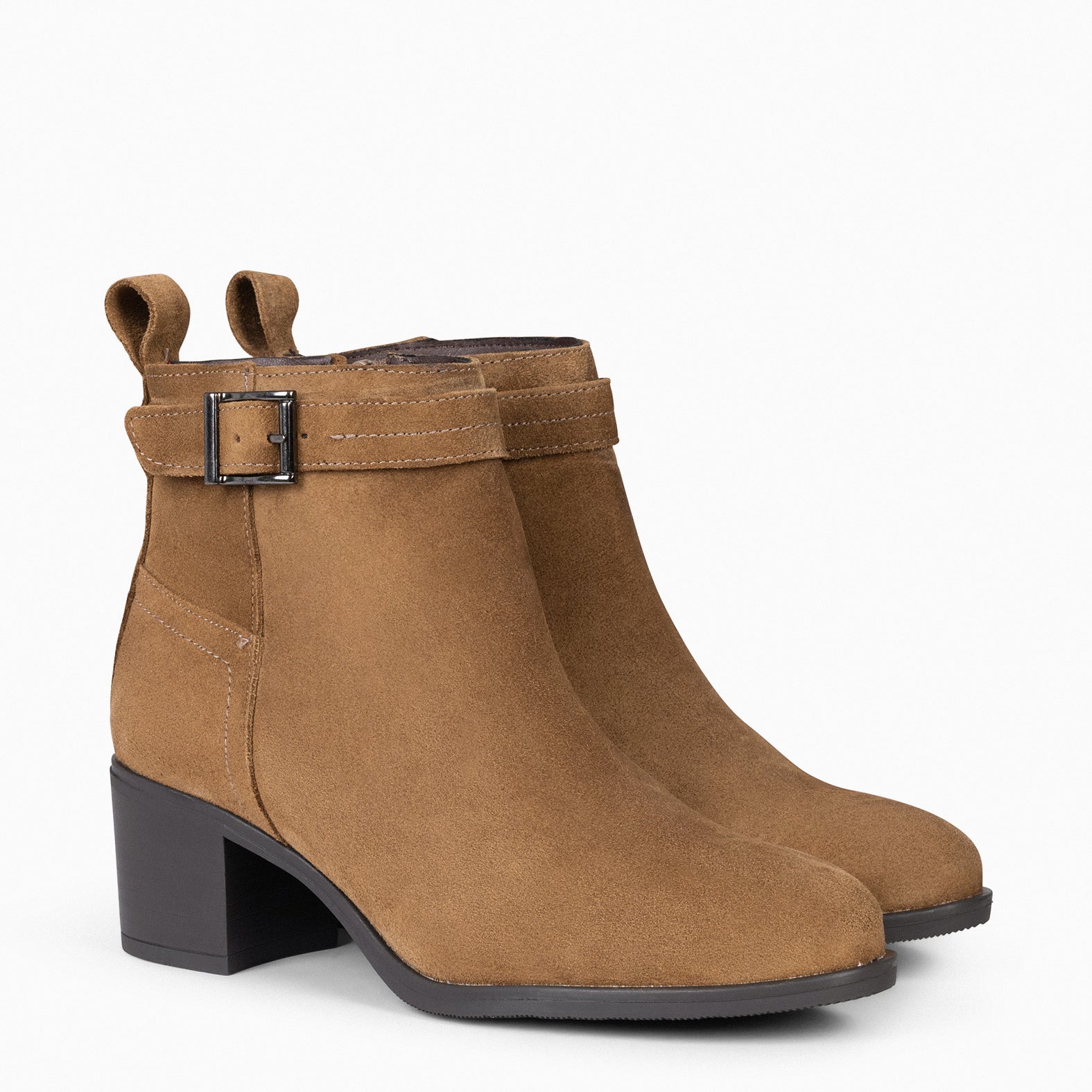 SEATTLE - Botines serraje mujer en color CAMEL