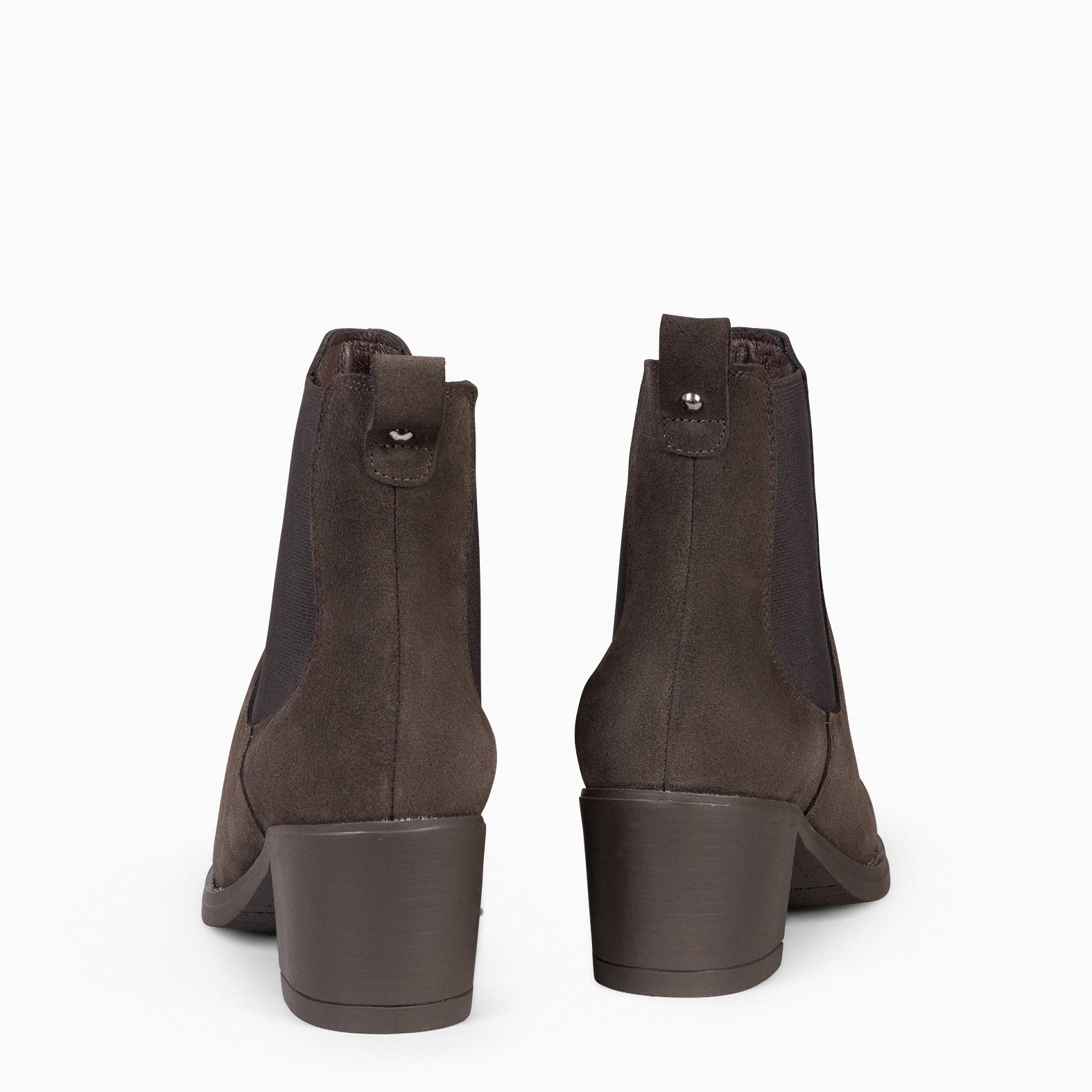 NEW CHELSEA - Botines de caña alta con tacón para mujer MARRÓN