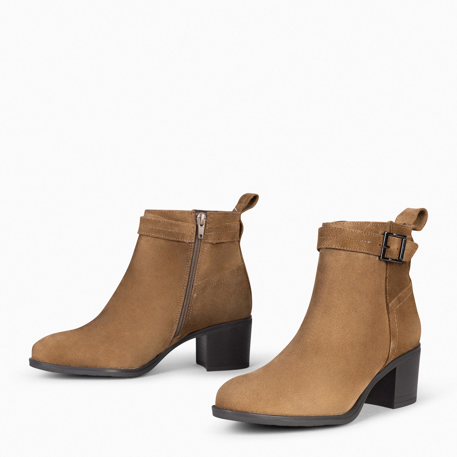 SEATTLE - Botines serraje mujer en color CAMEL