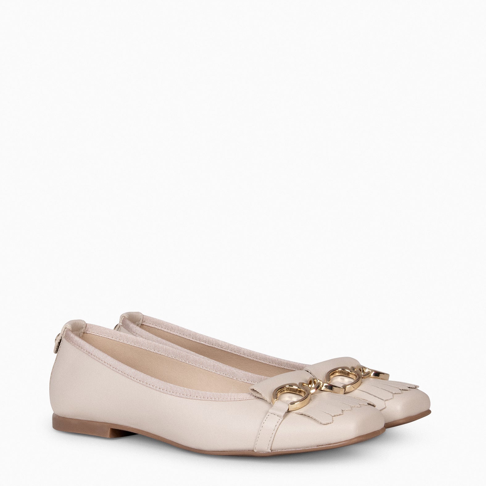 ZOY - Manoletina con puntera cuadrada BEIGE