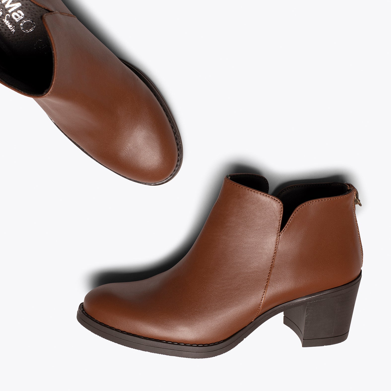 LOOK – Botín CUERO de mujer de caña baja