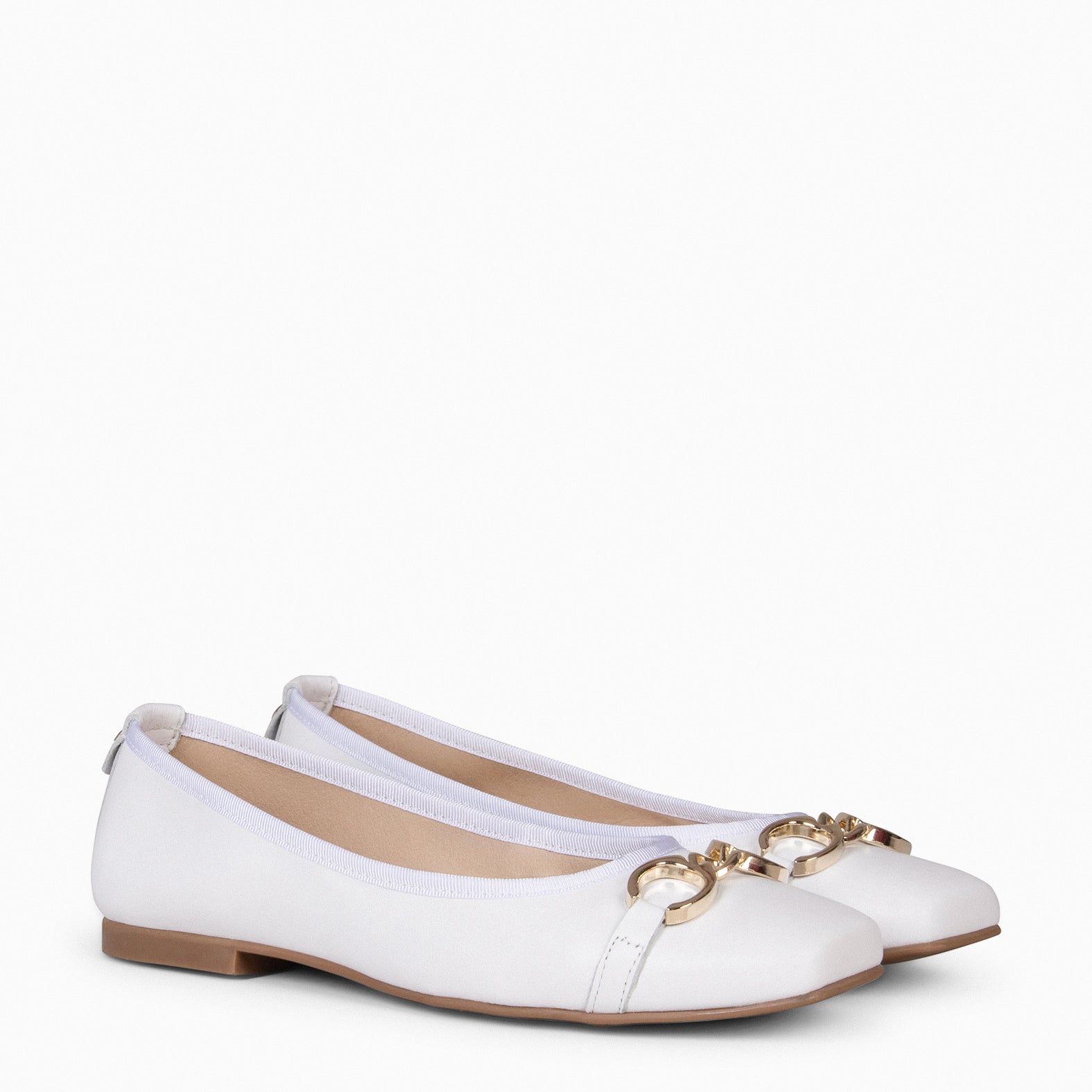 SIMBI - Manoletina con estribo BLANCO
