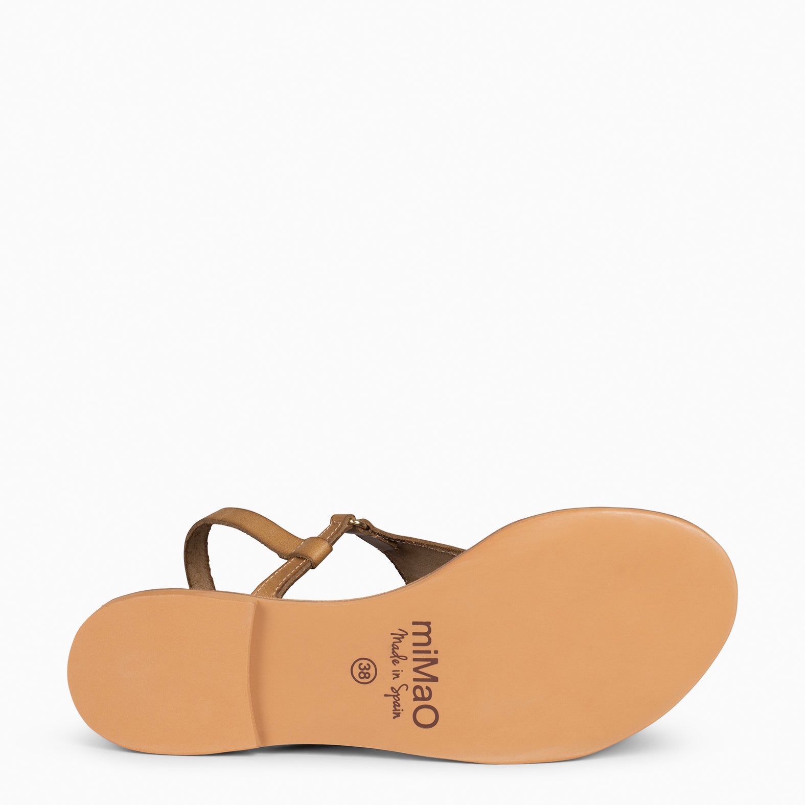GAZANIA - Sandalias de dedo para mujer CAMEL con hebilla