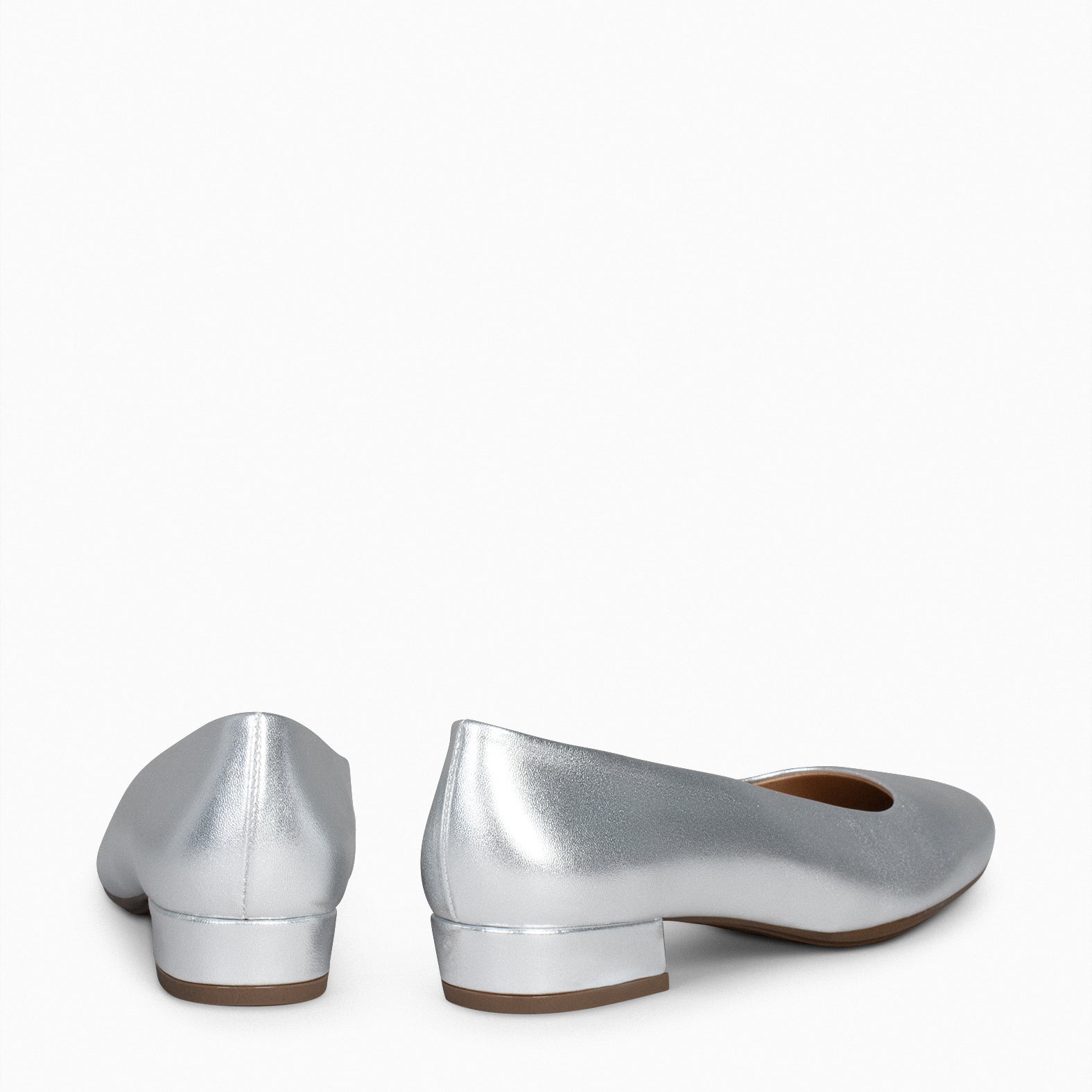 URBAN XS - Zapatos de tacón bajo de ante PLATA