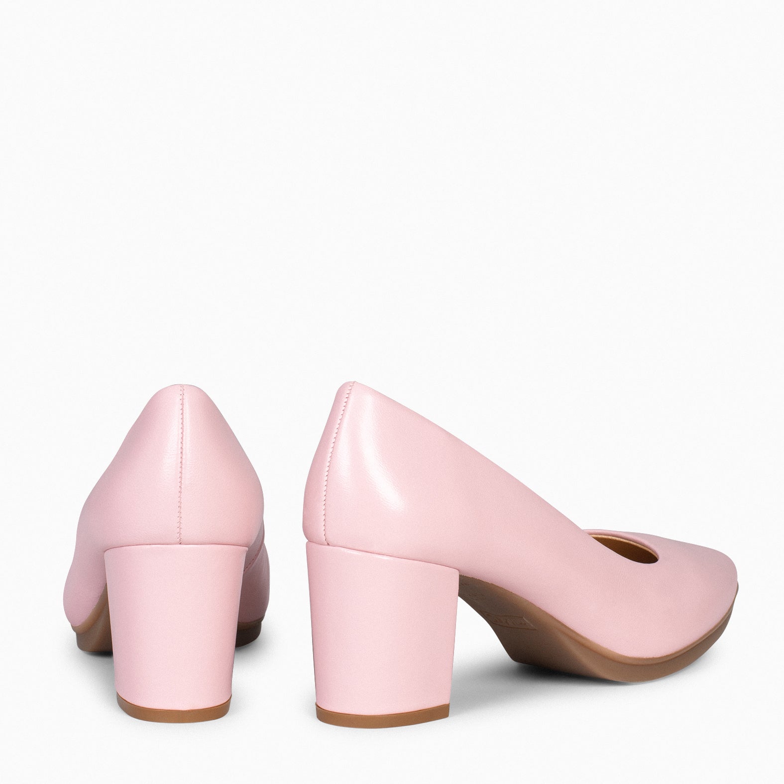 URBAN S SALON - Zapatos de tacón medio de napa ROSA