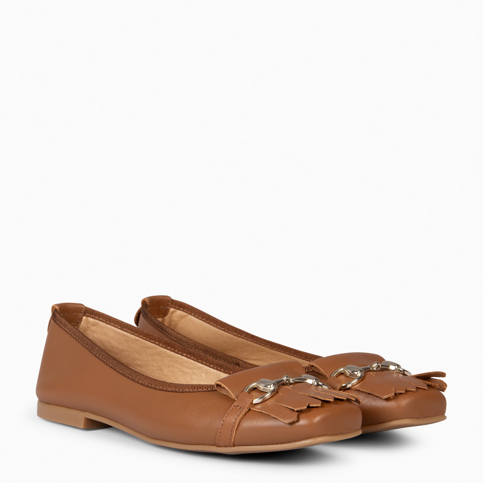 ZOY - Manoletina con puntera cuadrada CAMEL