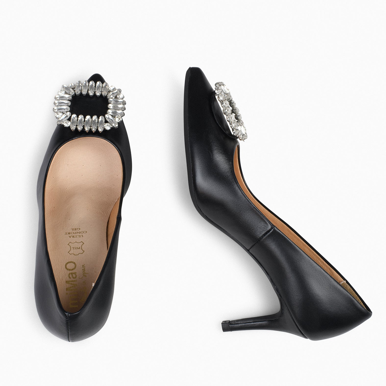 ELLA - Zapatos de tacón de aguja con adorno NEGRO