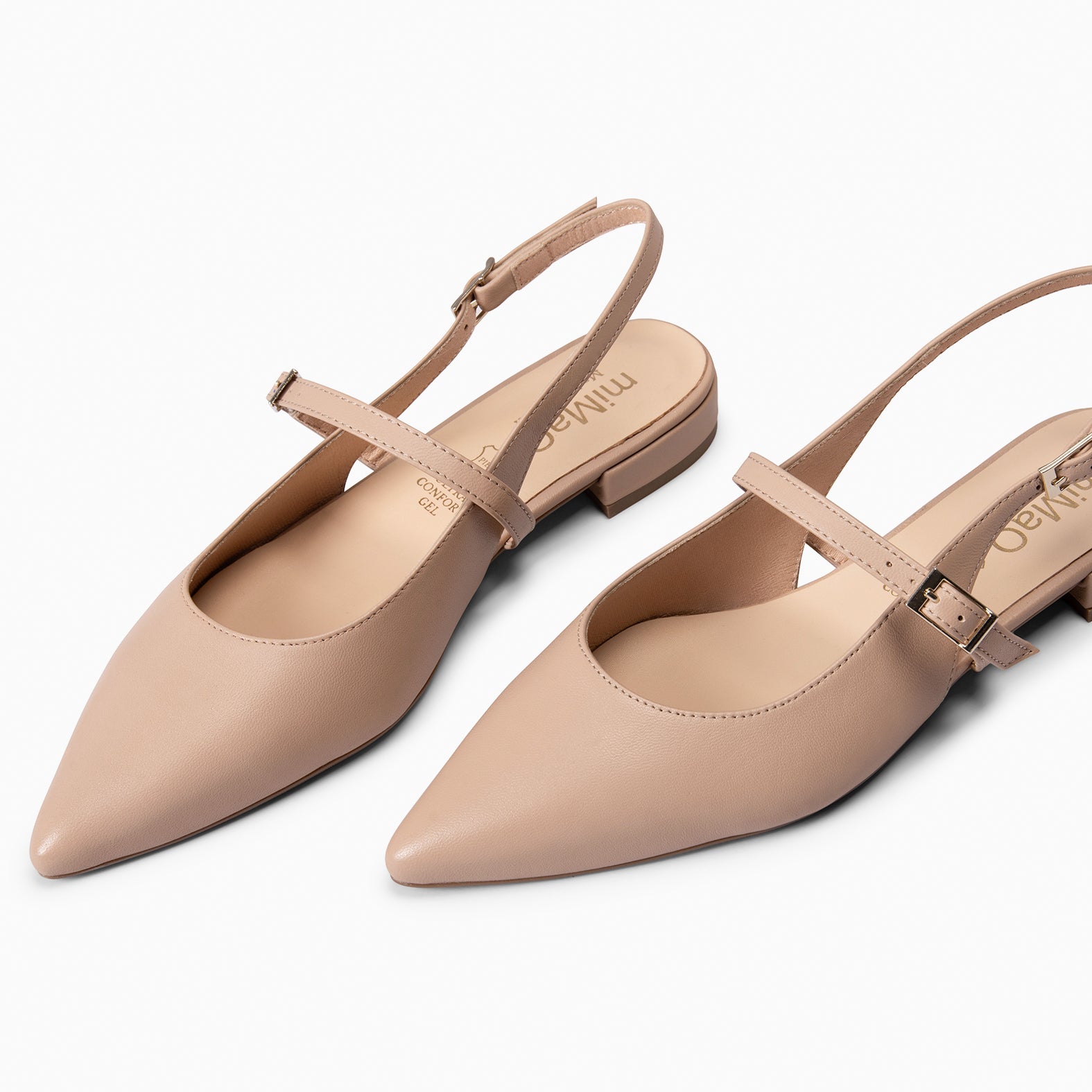 EVA - ZAPATOS ELEGANTES DESTALONADOS NUDE