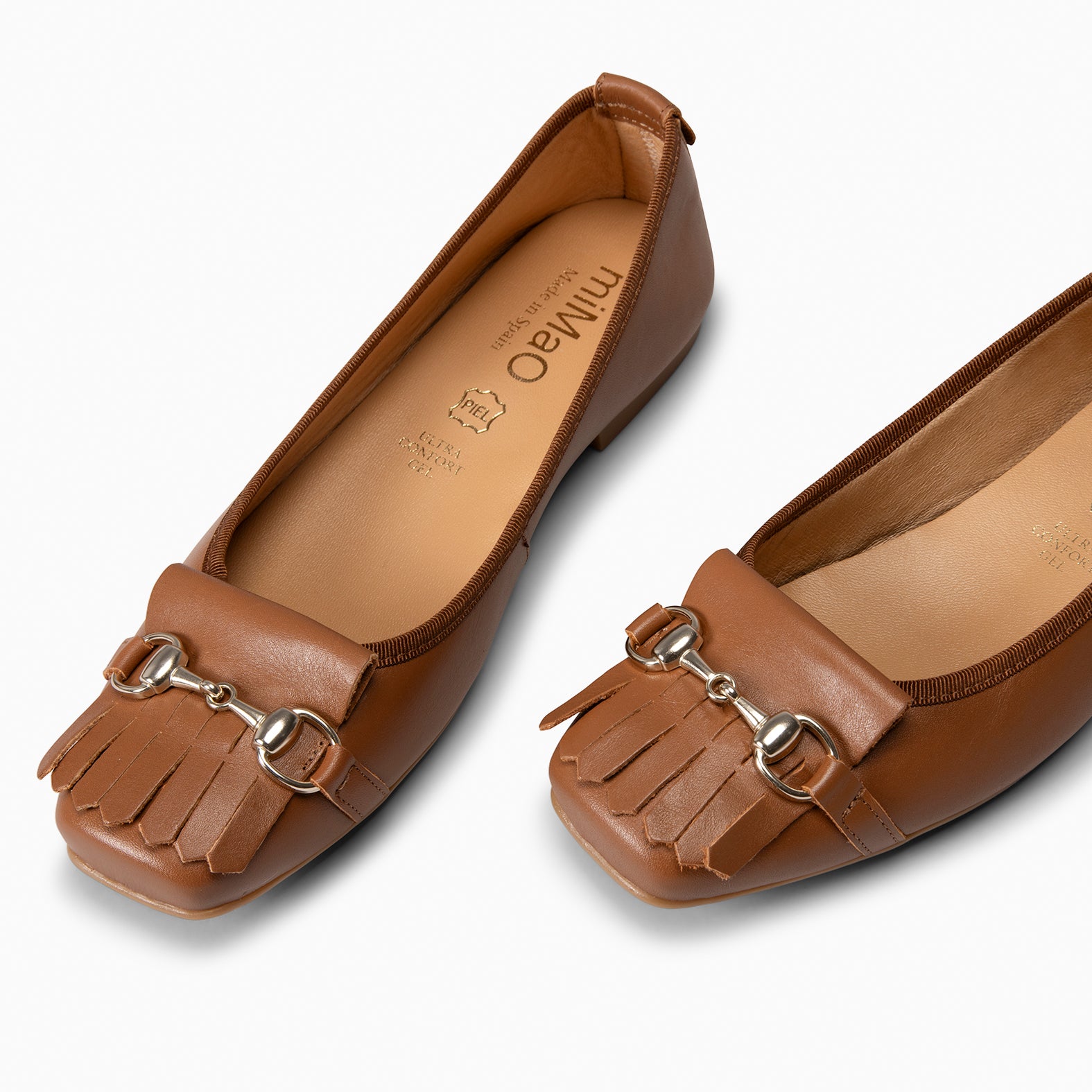 ZOY - Manoletina con puntera cuadrada CAMEL