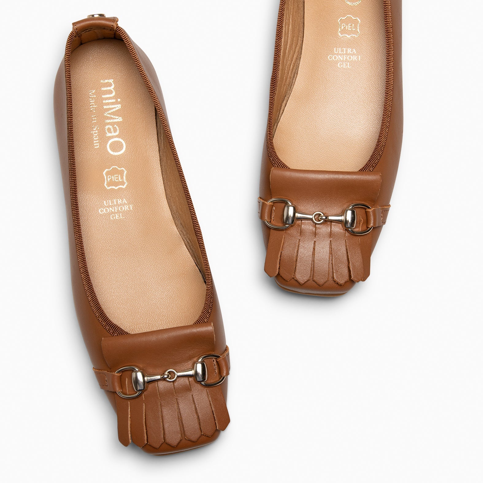 ZOY - Manoletina con puntera cuadrada CAMEL