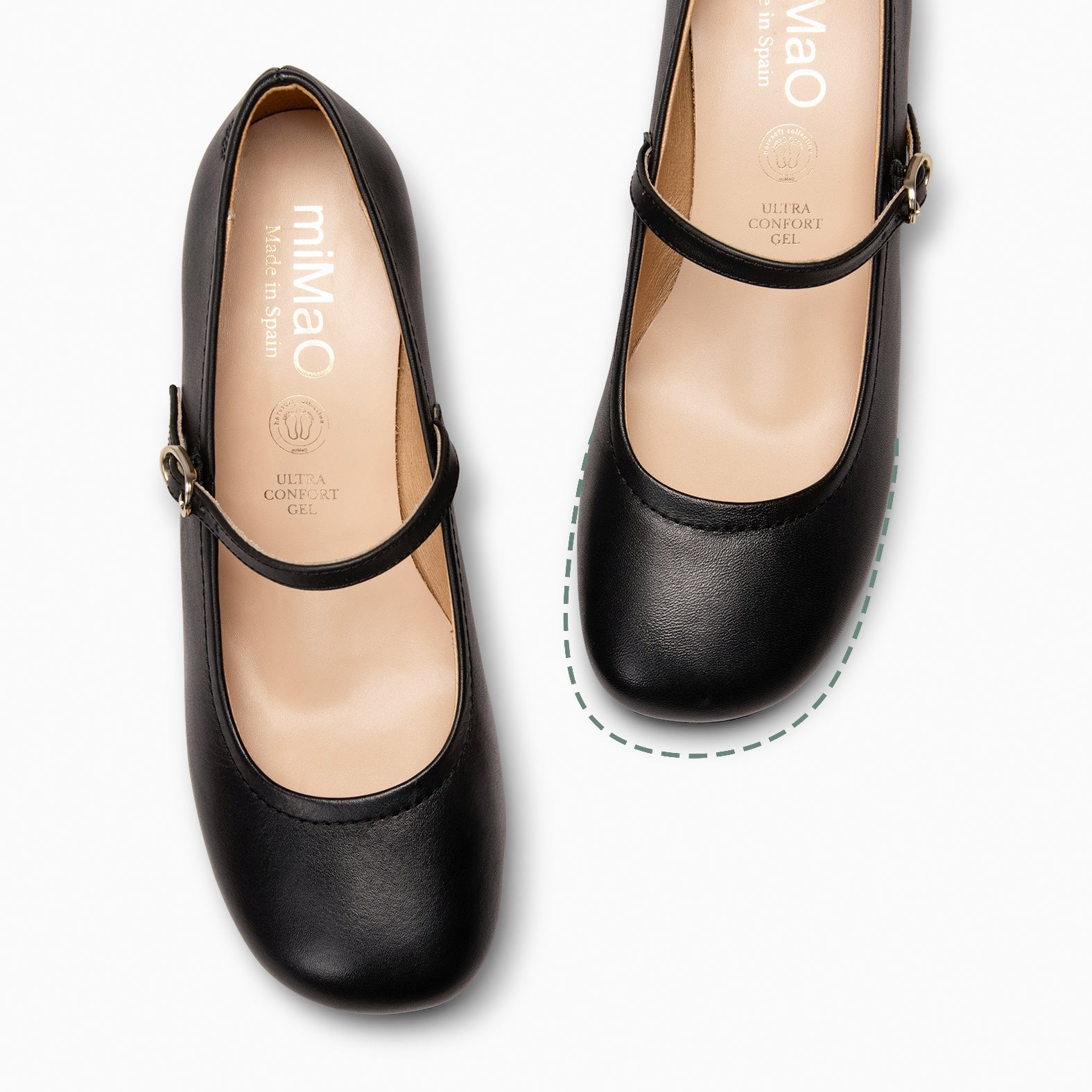 ROSALÍA - MERCEDITAS DE TACÓN ESTILO BARESOFT NEGRO