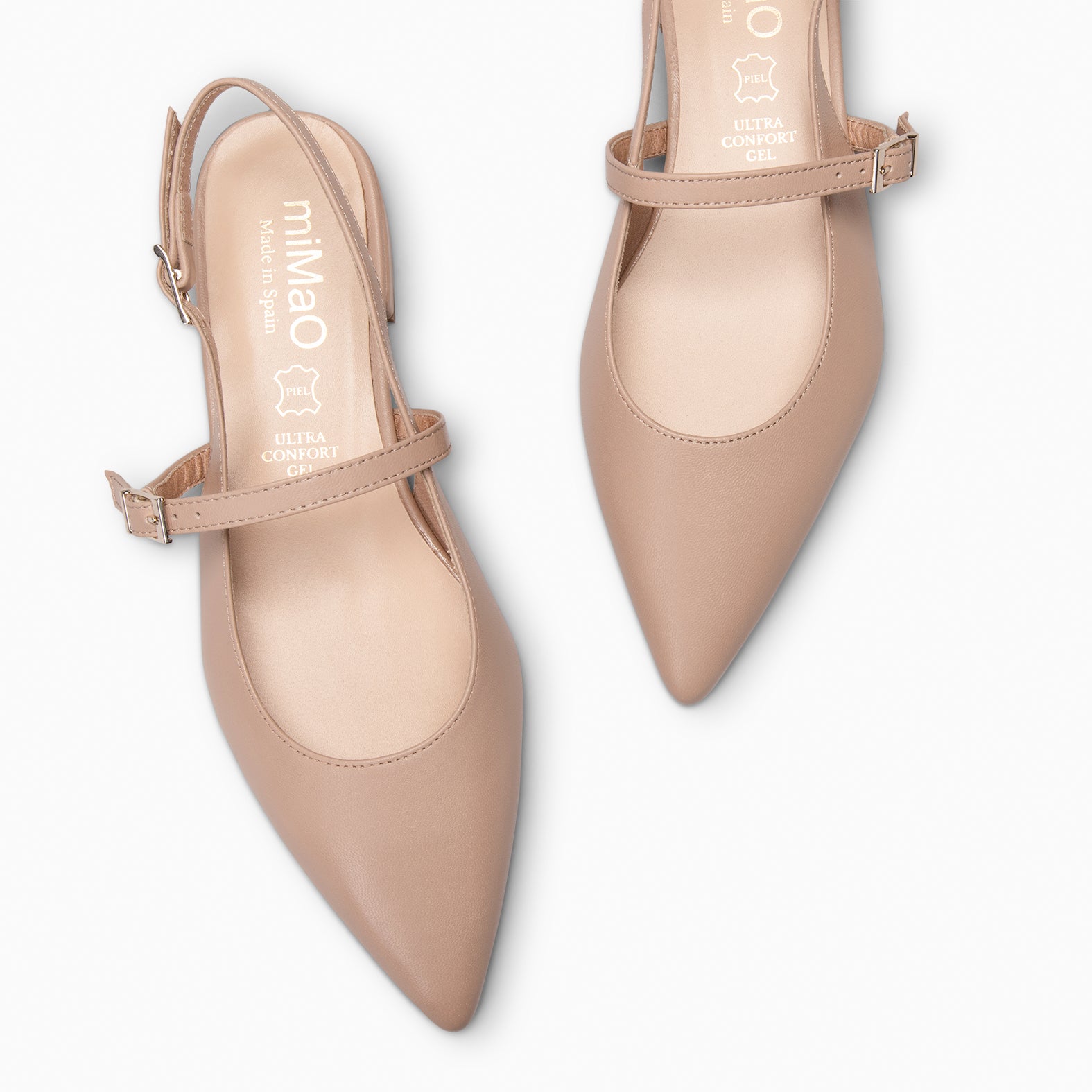 EVA - ZAPATOS ELEGANTES DESTALONADOS NUDE