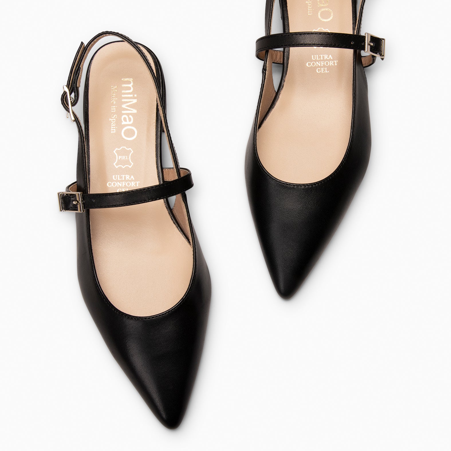 EVA - ZAPATOS ELEGANTES DESTALONADOS NEGRO