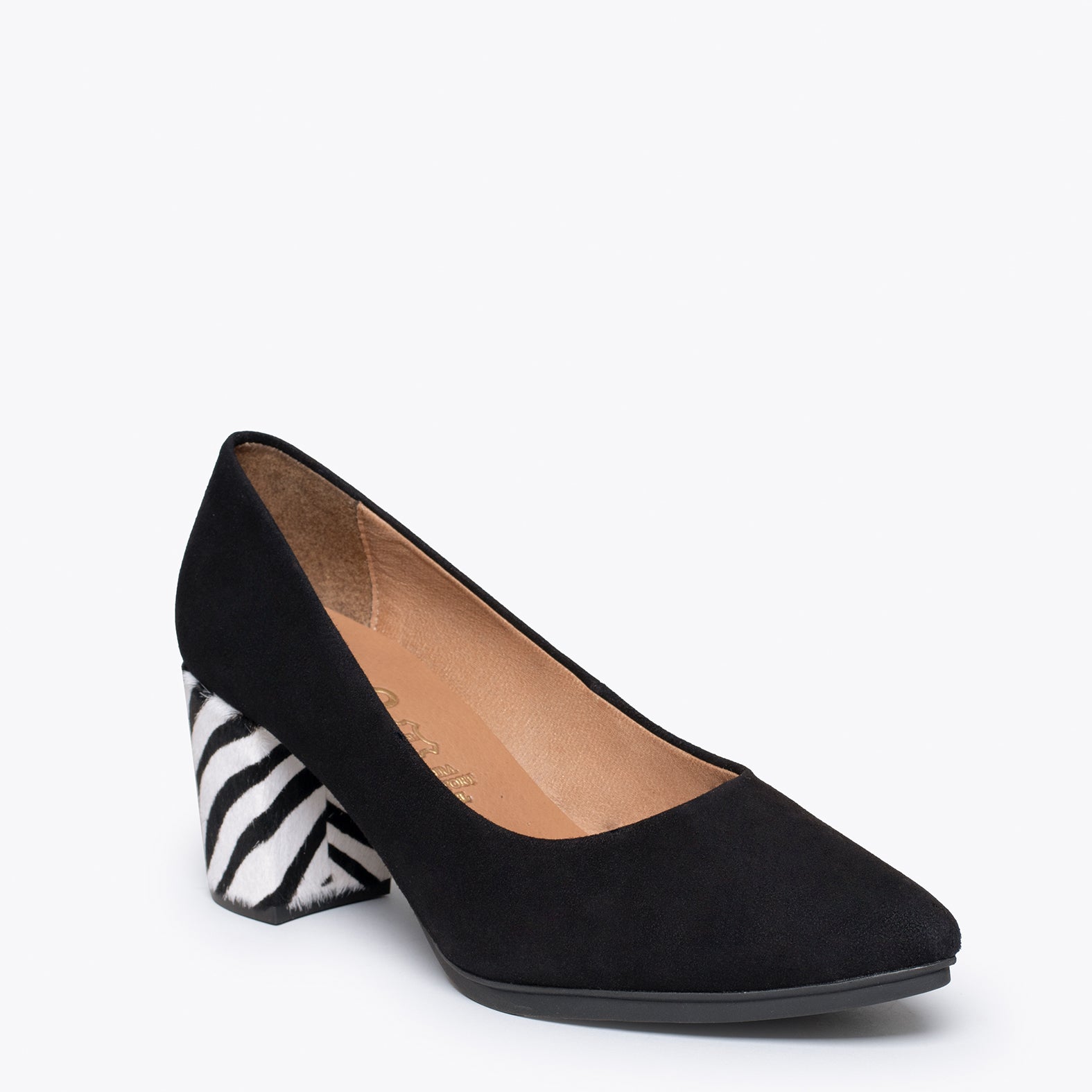 URBAN S WILD - Zapatos negros de tacón Animal Print CEBRA