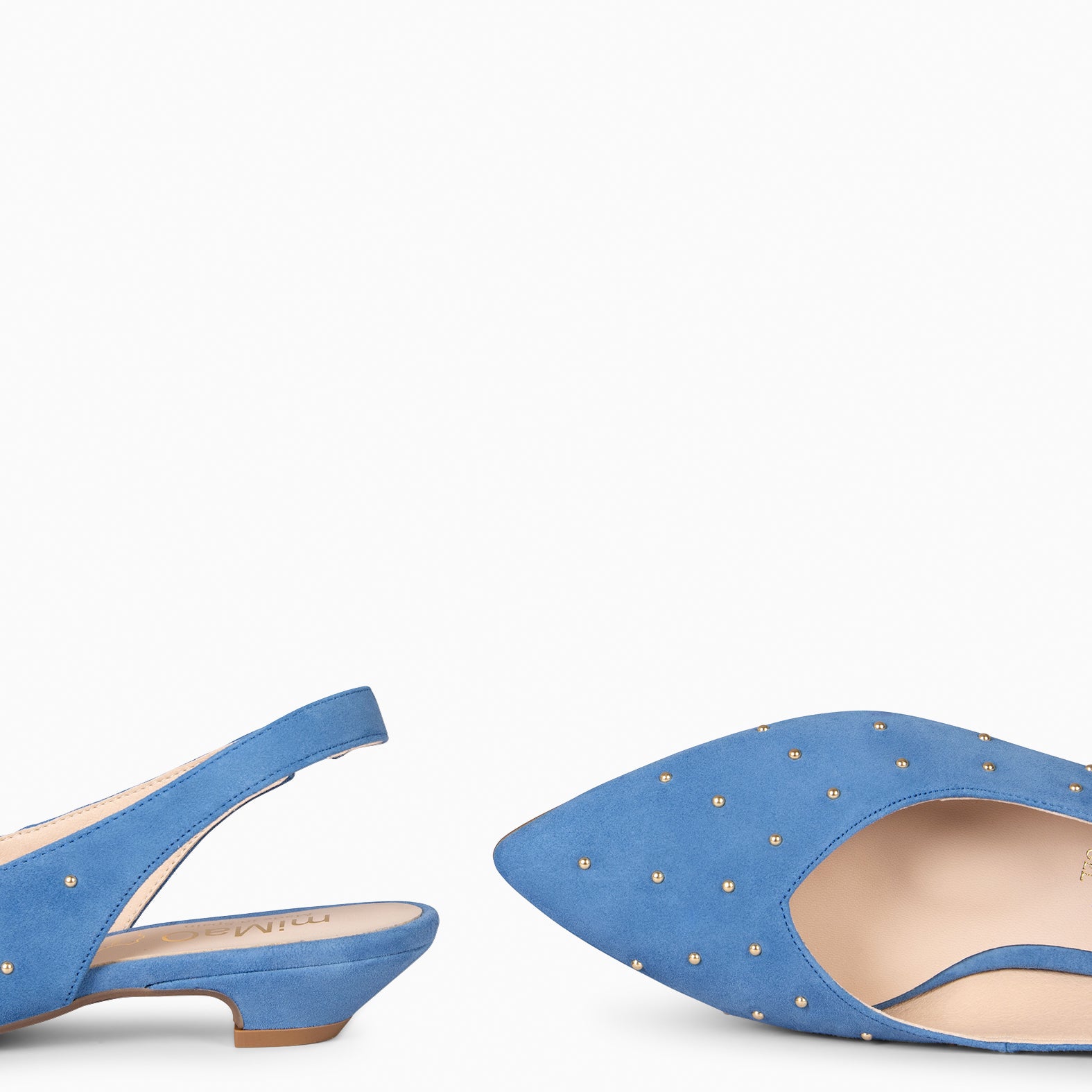 ORION – ZAPATOS BAJOS DESTALONADOS CON TACHAS AZUL