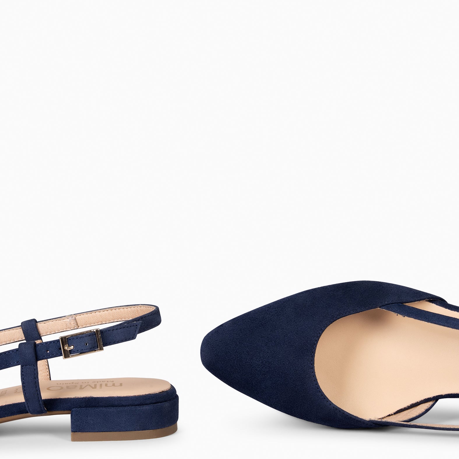 BRUNCH – Zapatos Planos Destalonados MARINO