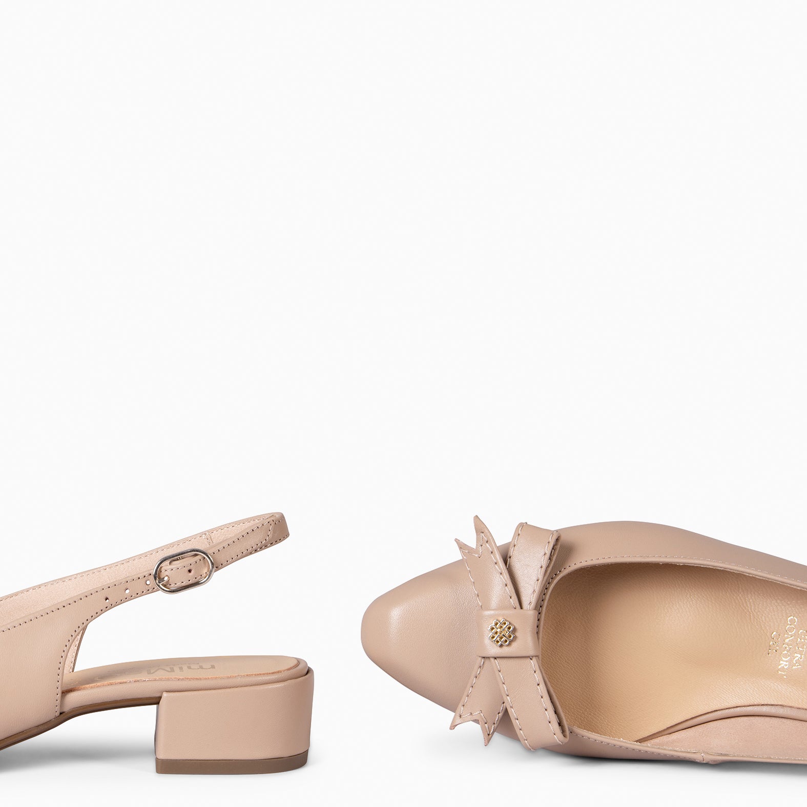 MARTA - ZAPATOS DESTALONADOS CON LAZO CAMEL