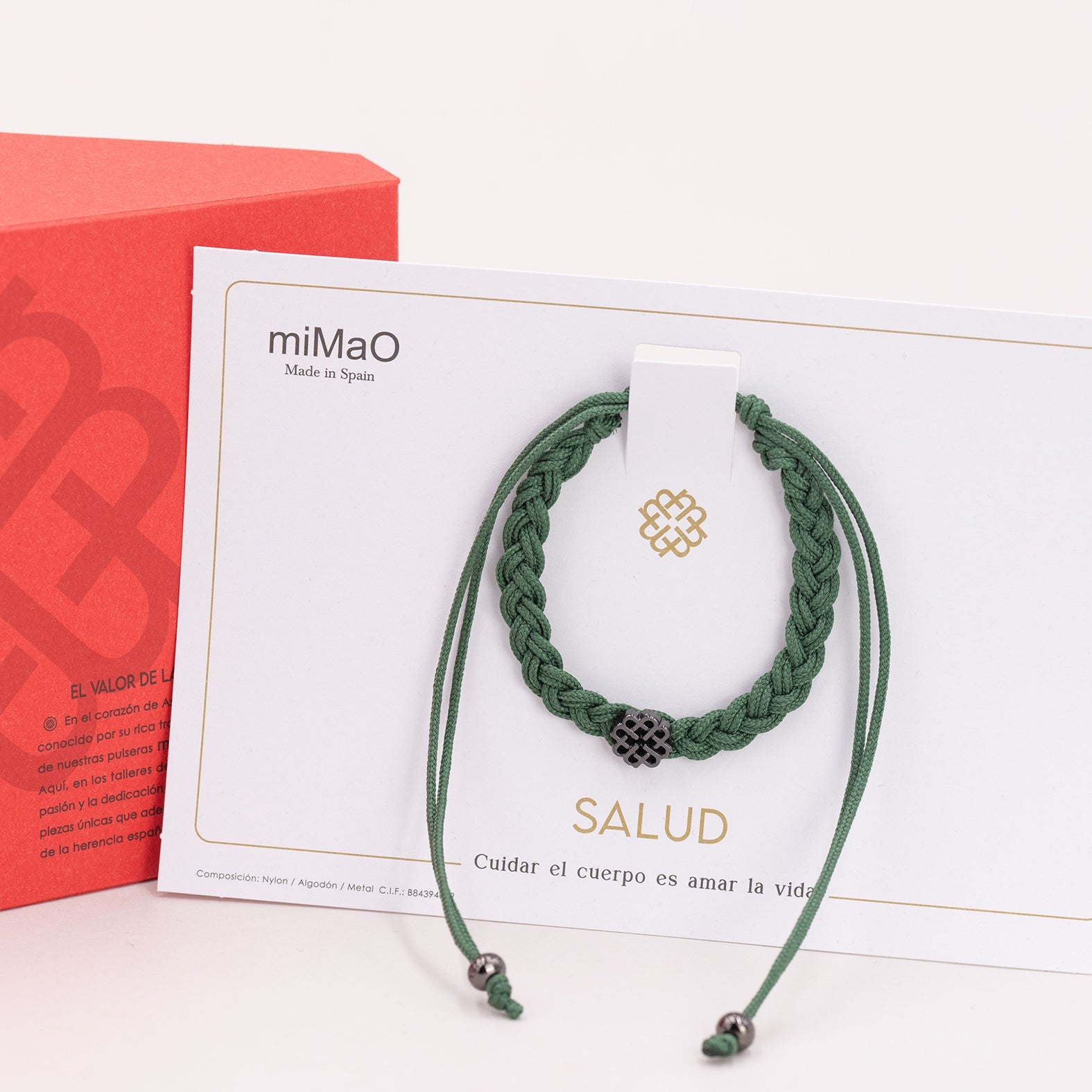 PULSERA VERDE MUSGO DE LA SALUD