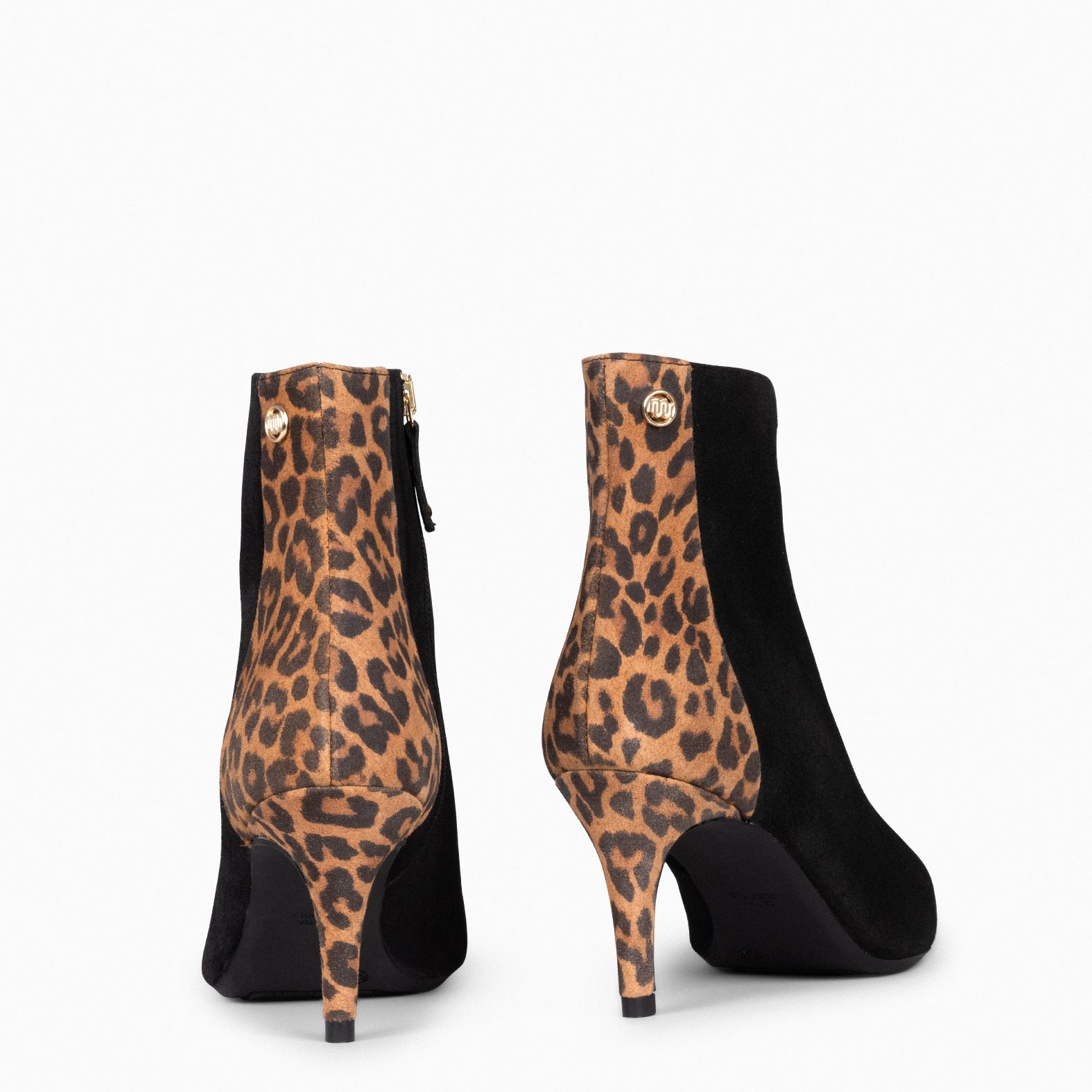 NUIT - Botín con tacón fino NEGRO LEOPARDO