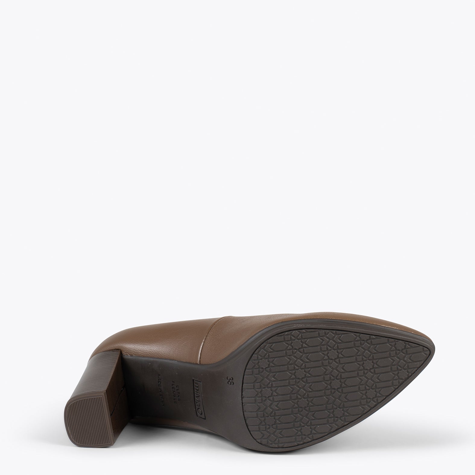 URBAN BRILLO – Zapatos de tacón alto de napa MARRÓN