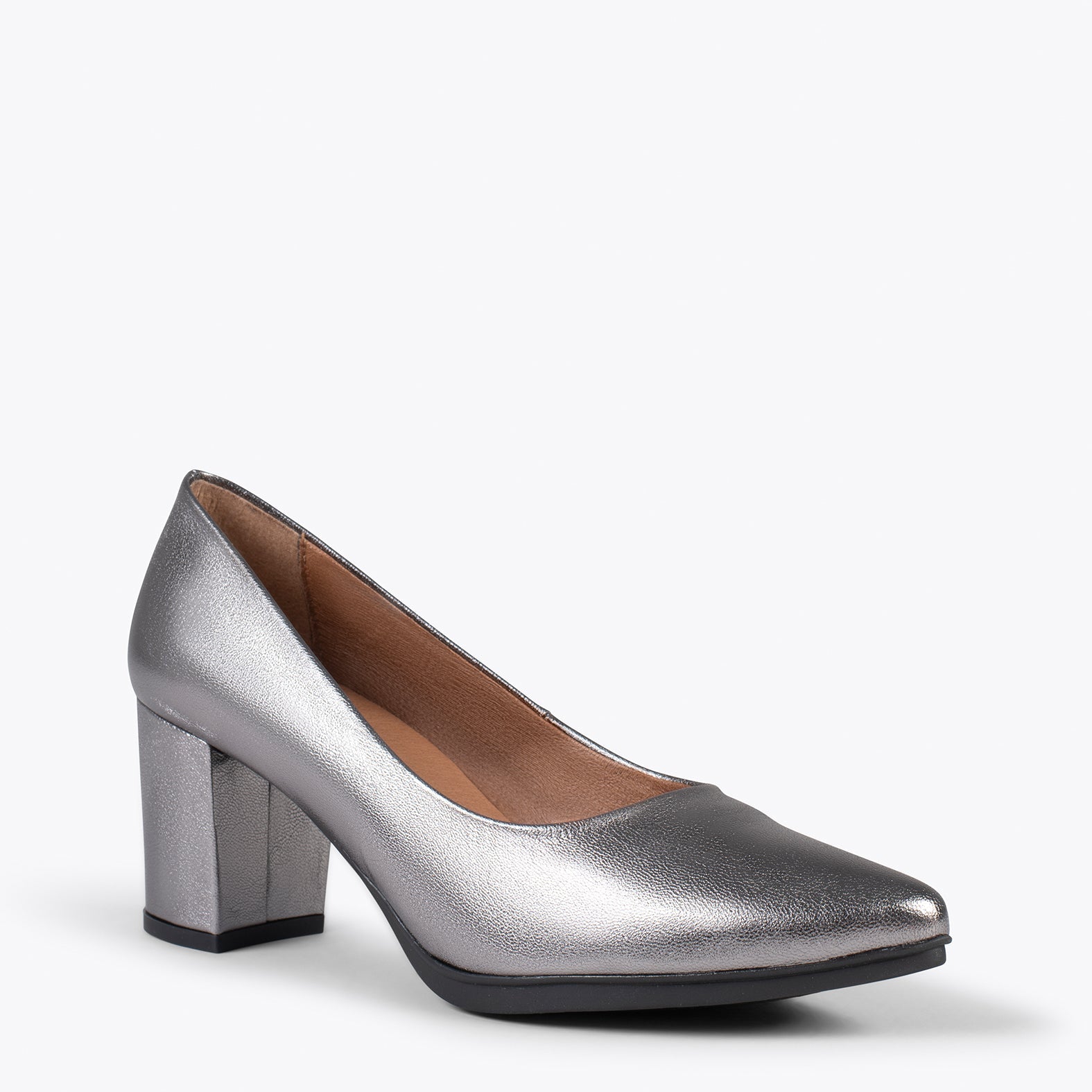 URBAN S SPLASH - Zapatos de piel metalizada PLATEADO
